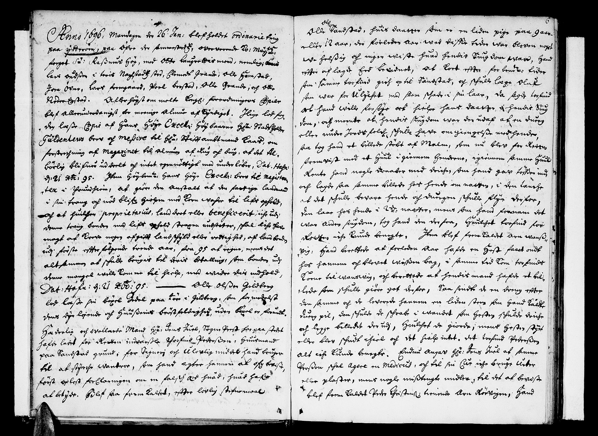 Inderøy sorenskriveri, AV/SAT-A-4147/1/1/1A/L0003: Tingbok, 1696-1699, s. 5b-6a