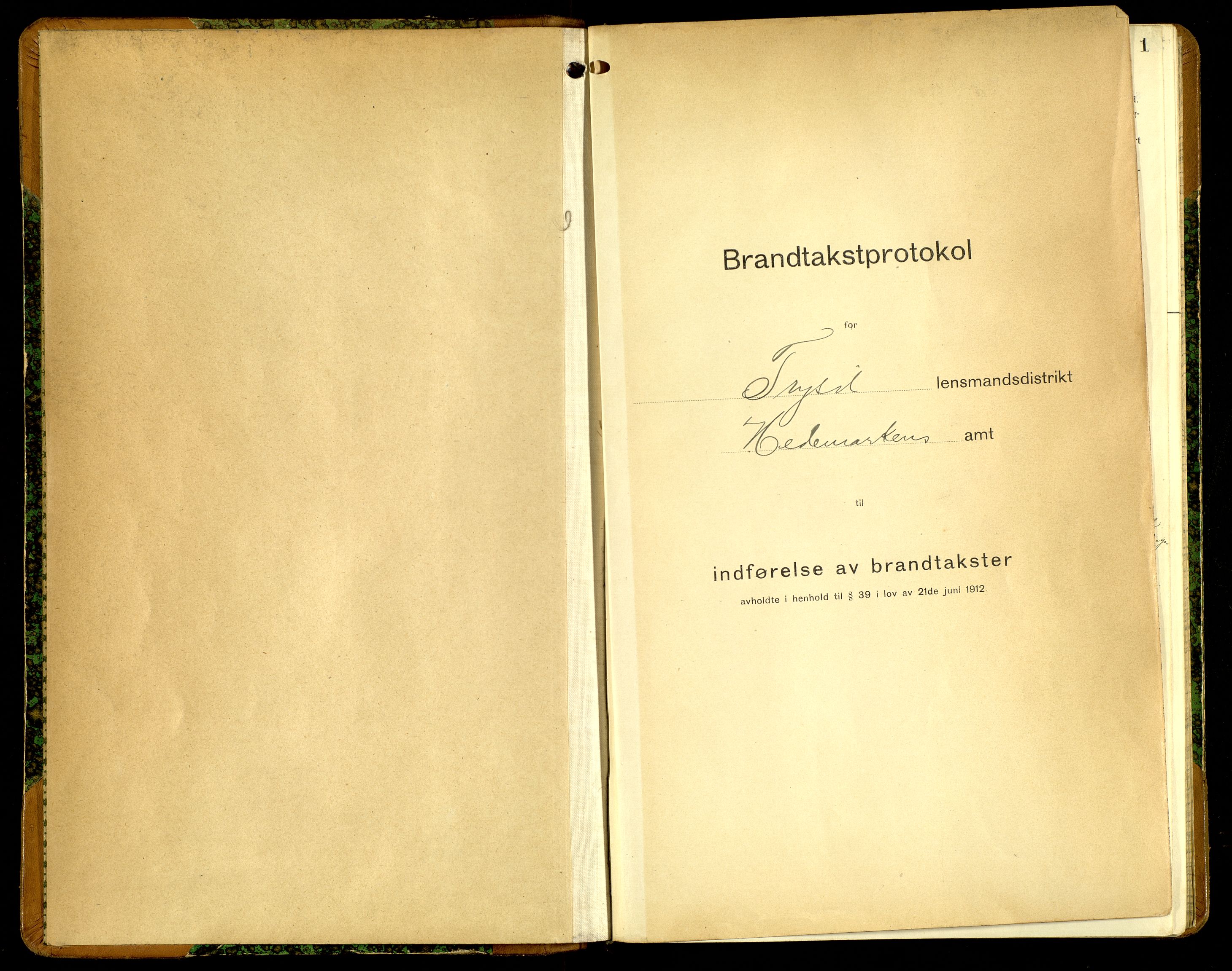 Norges Brannkasse, Trysil, AV/SAH-NBRANT-021/F/L0017: Branntakstprotokoll, 1915-1919