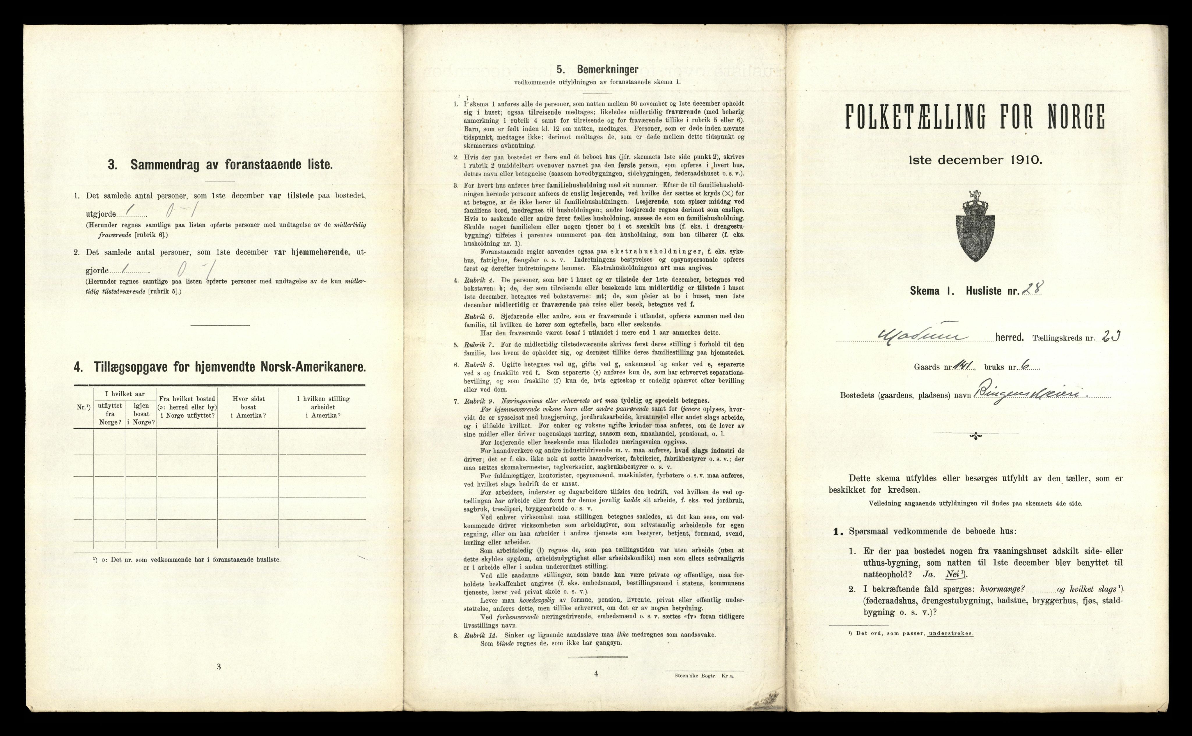 RA, Folketelling 1910 for 0623 Modum herred, 1910, s. 3574