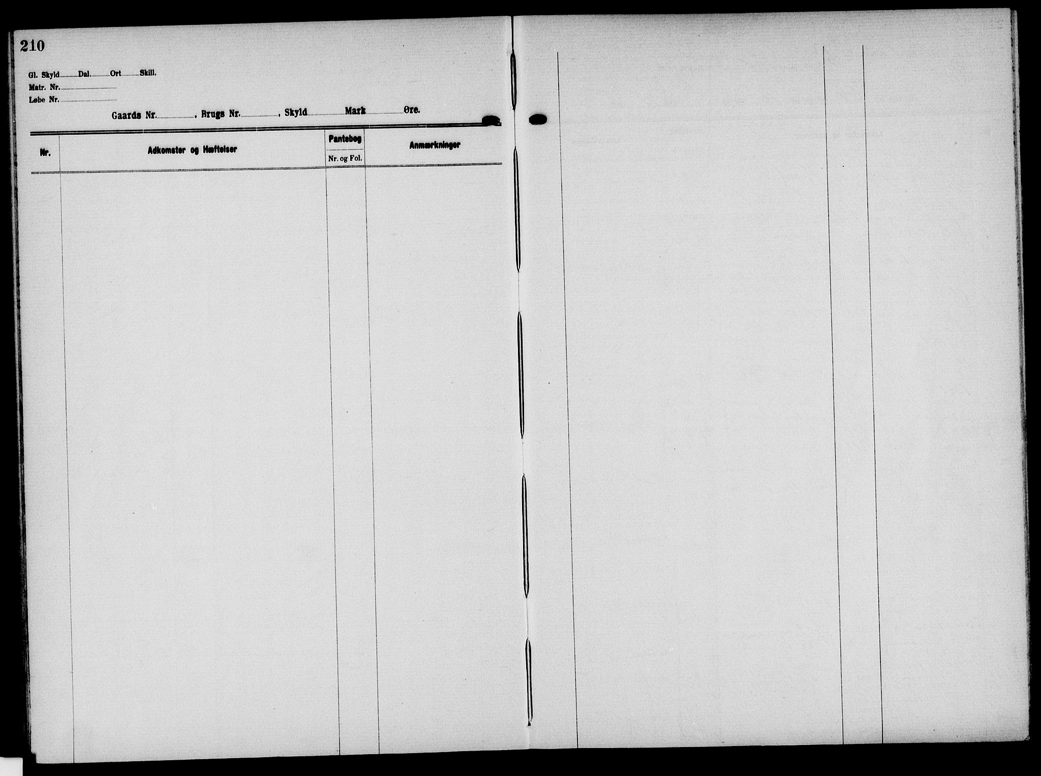 Solør tingrett, AV/SAH-TING-008/H/Ha/Hak/L0005: Panteregister nr. V, 1900-1935, s. 210