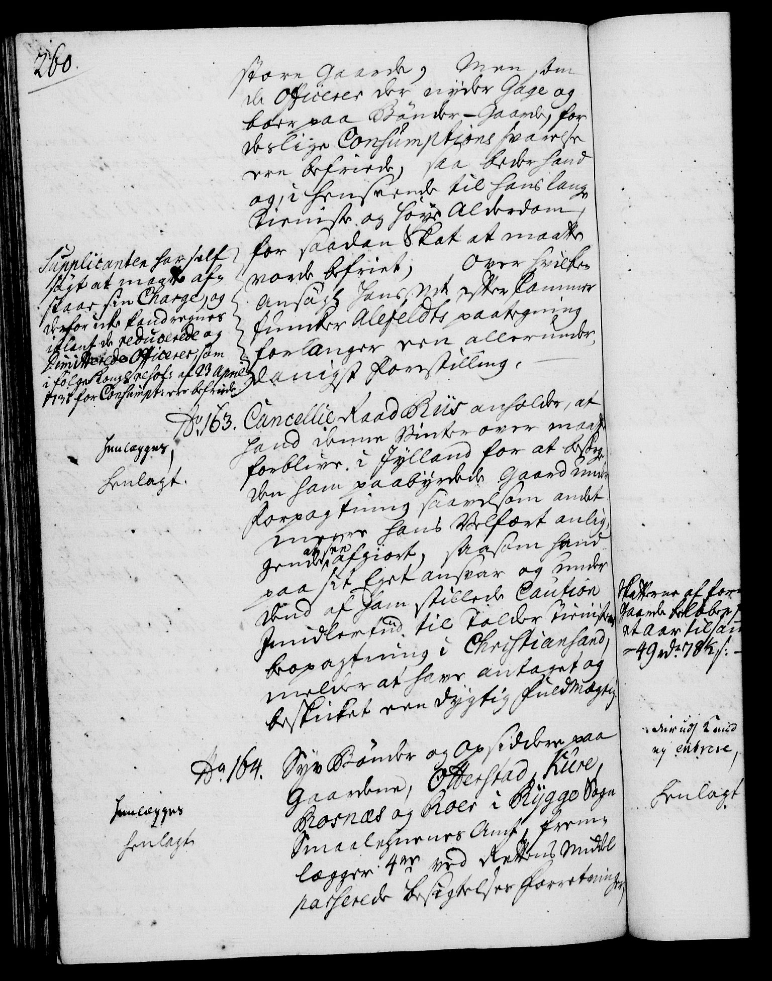 Rentekammeret, Kammerkanselliet, RA/EA-3111/G/Gh/Gha/L0021: Norsk ekstraktmemorialprotokoll (merket RK 53.66), 1739, s. 260