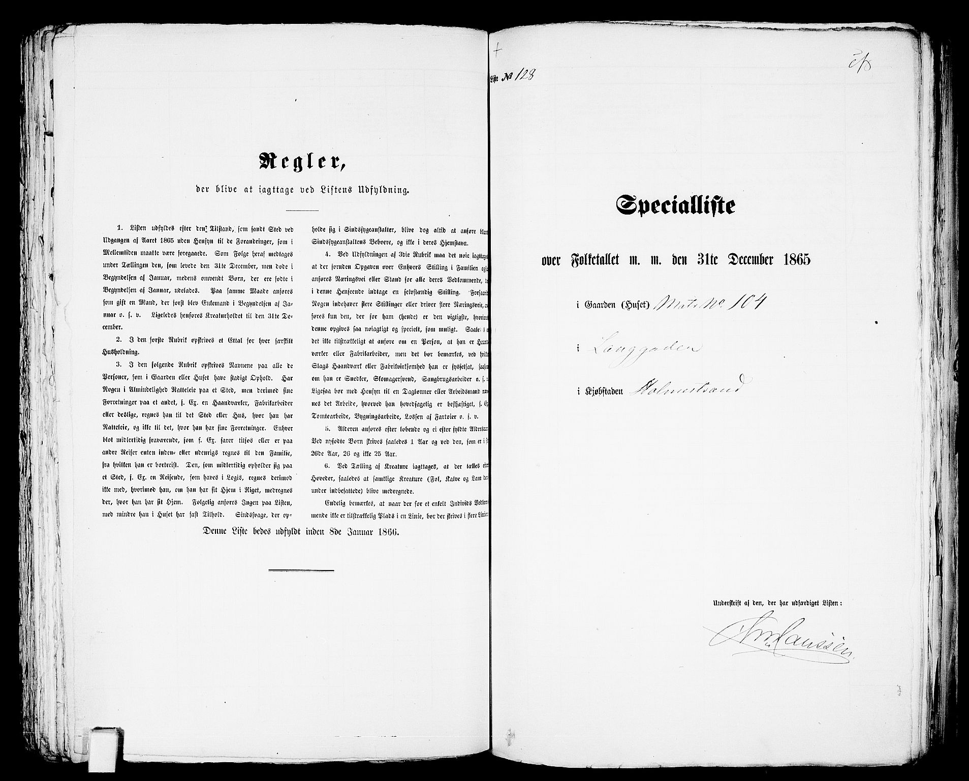 RA, Folketelling 1865 for 0702B Botne prestegjeld, Holmestrand kjøpstad, 1865, s. 263