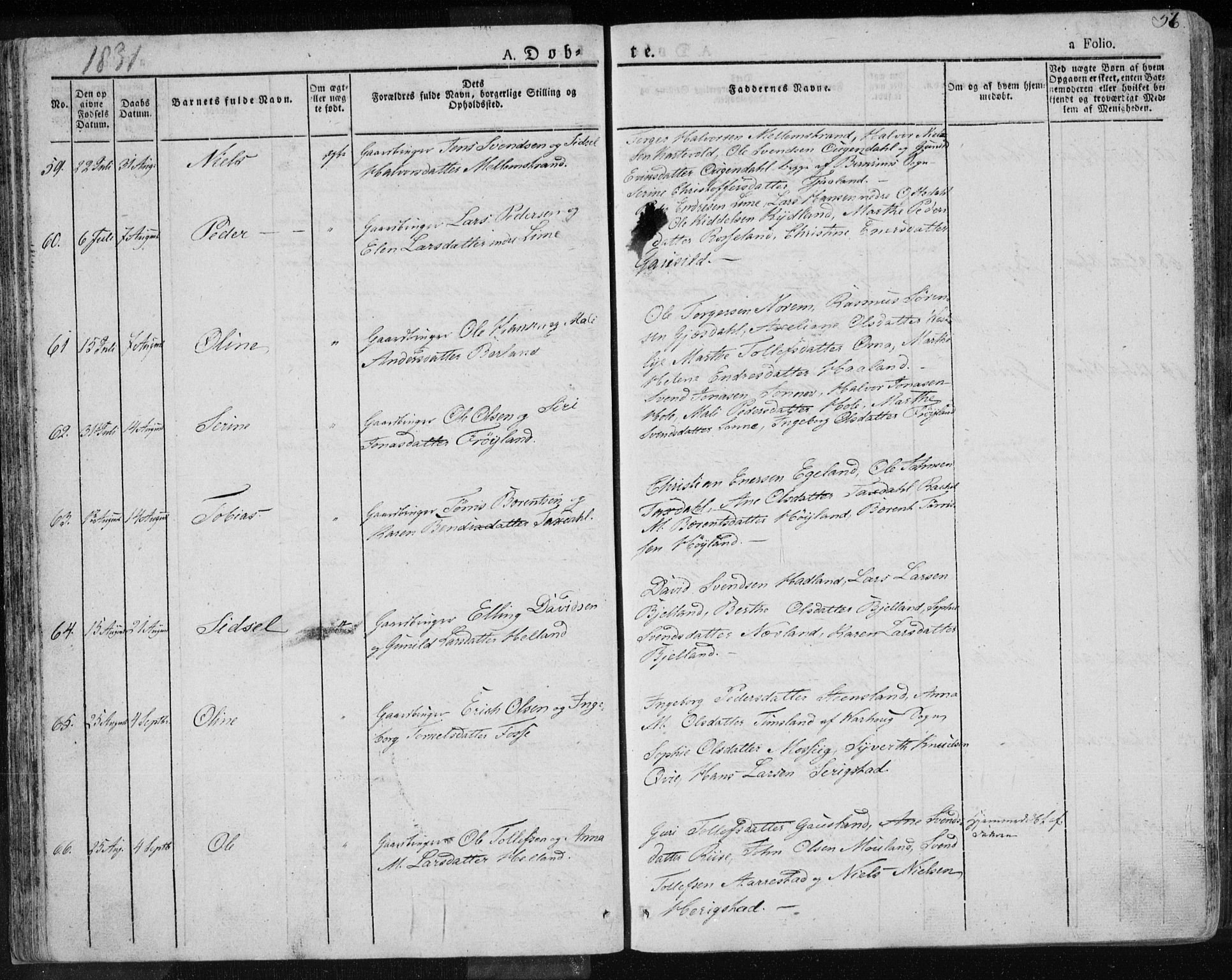 Lye sokneprestkontor, AV/SAST-A-101794/001/30BA/L0004: Ministerialbok nr. A 4, 1826-1841, s. 56