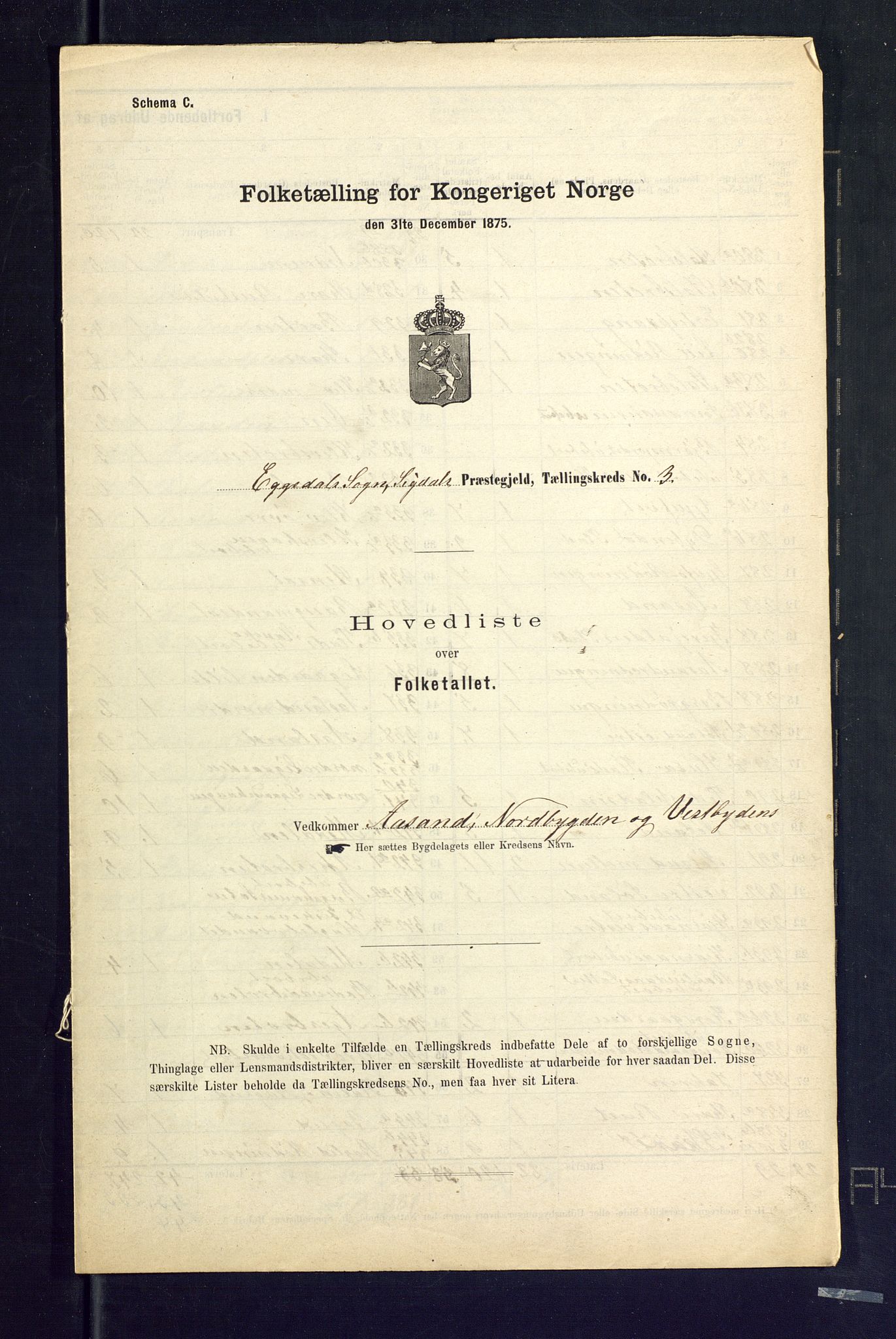 SAKO, Folketelling 1875 for 0621P Sigdal prestegjeld, 1875, s. 62