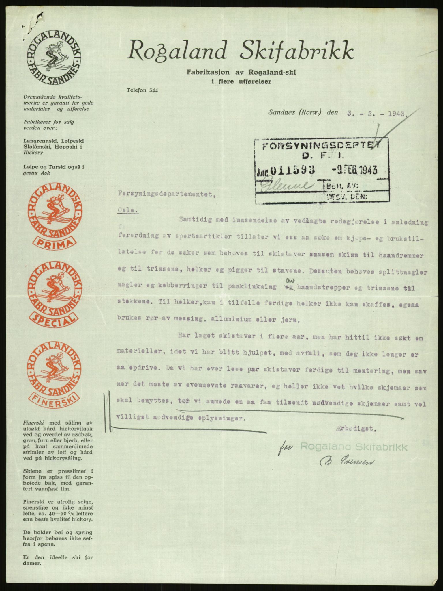 Direktoratet for industriforsyning, Sekretariatet, AV/RA-S-4153/D/Df/L0054: 9. Metallkontoret, 1940-1945, s. 531