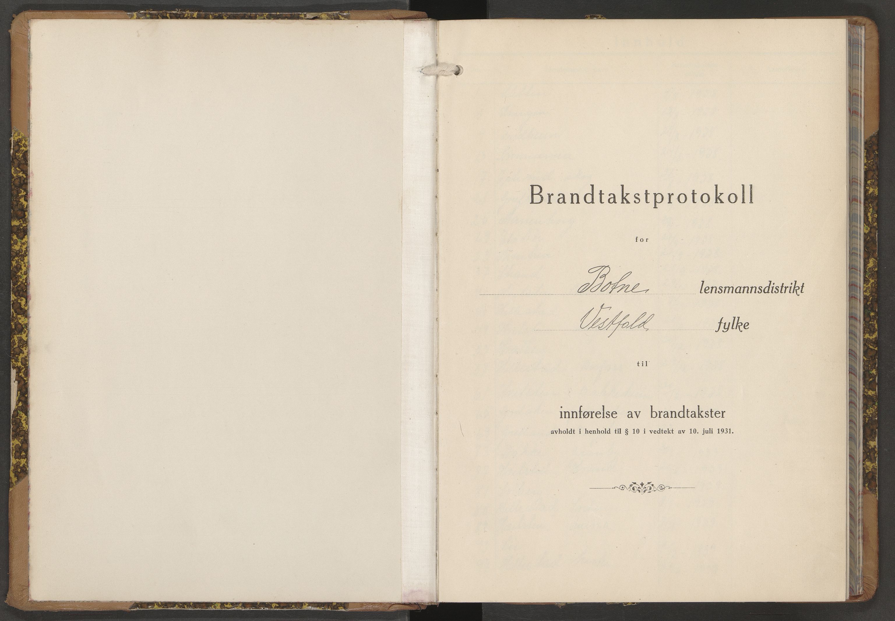 Botne lensmannskontor, AV/SAKO-A-534/Y/Yf/Yfb/L0005: Skjematakstprotokoll, 1938-1954