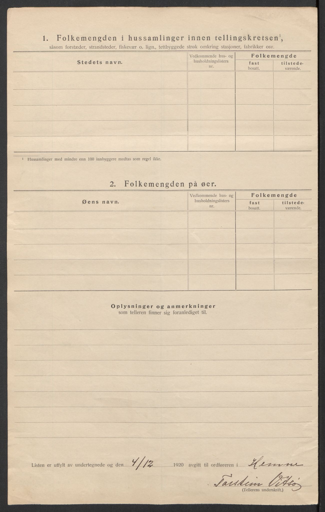 SAT, Folketelling 1920 for 1612 Hemne herred, 1920, s. 17