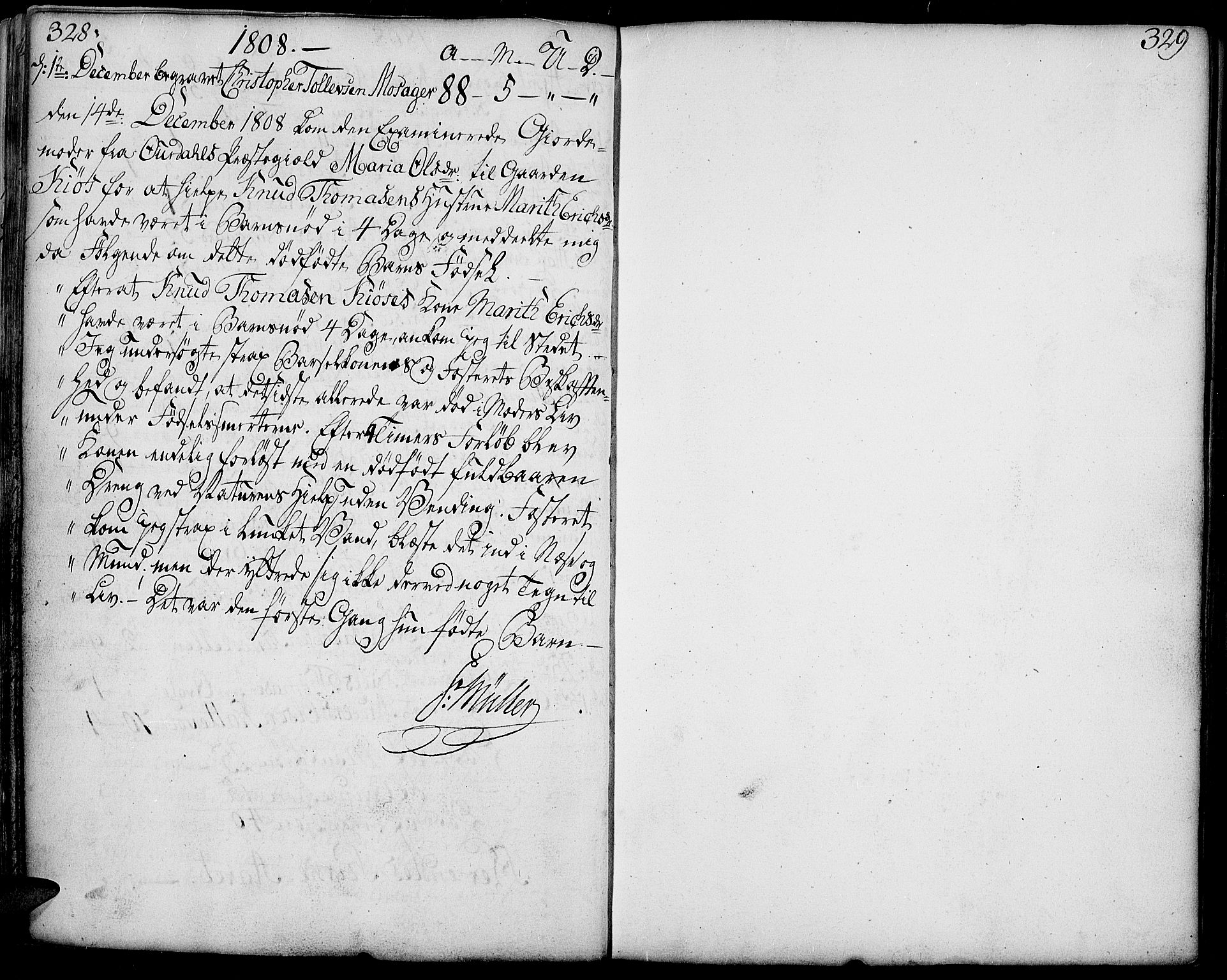 Vang prestekontor, Valdres, AV/SAH-PREST-140/H/Ha/L0002: Ministerialbok nr. 2, 1796-1808, s. 328-329