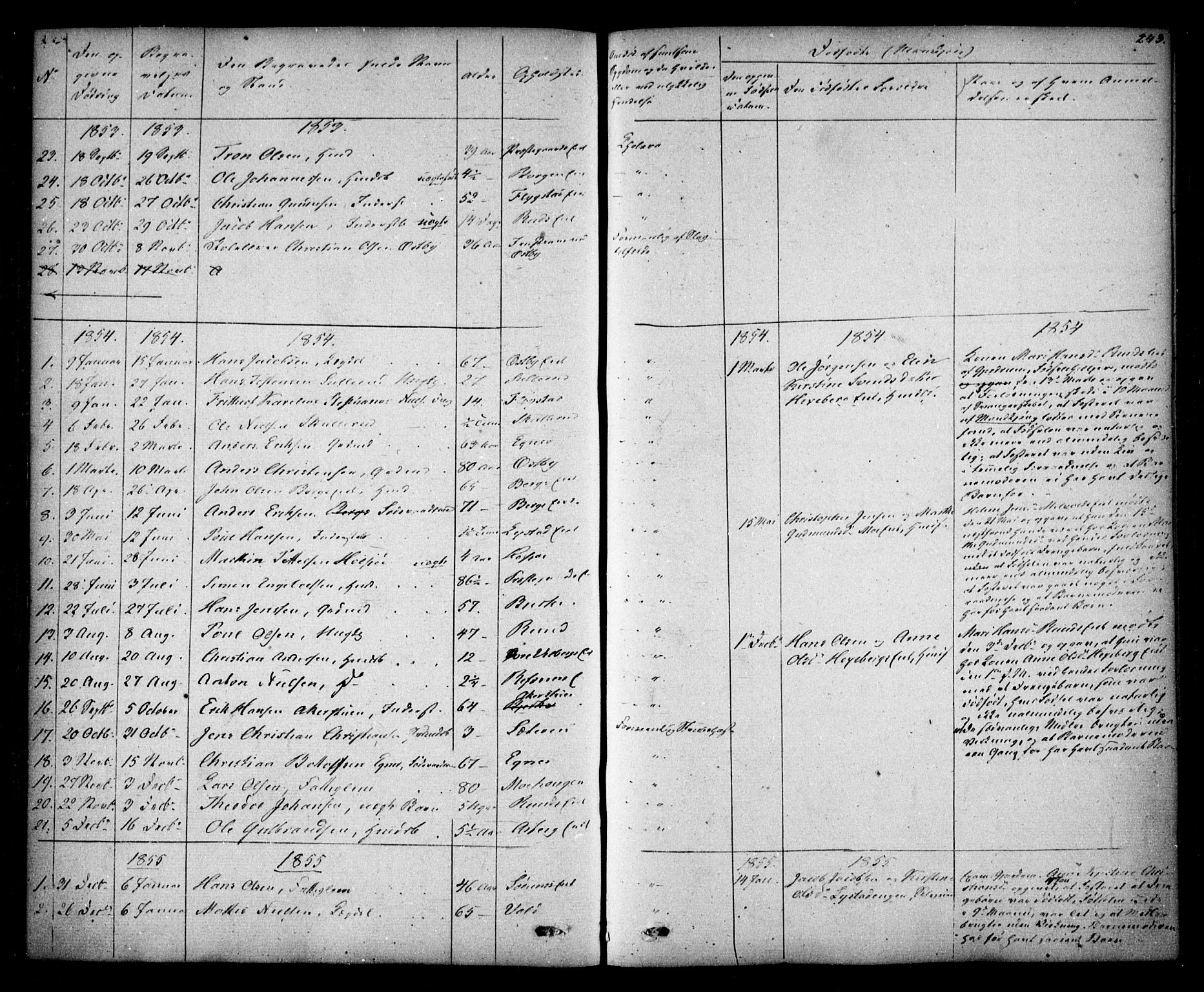Sørum prestekontor Kirkebøker, SAO/A-10303/F/Fa/L0005: Ministerialbok nr. I 5, 1846-1863, s. 243