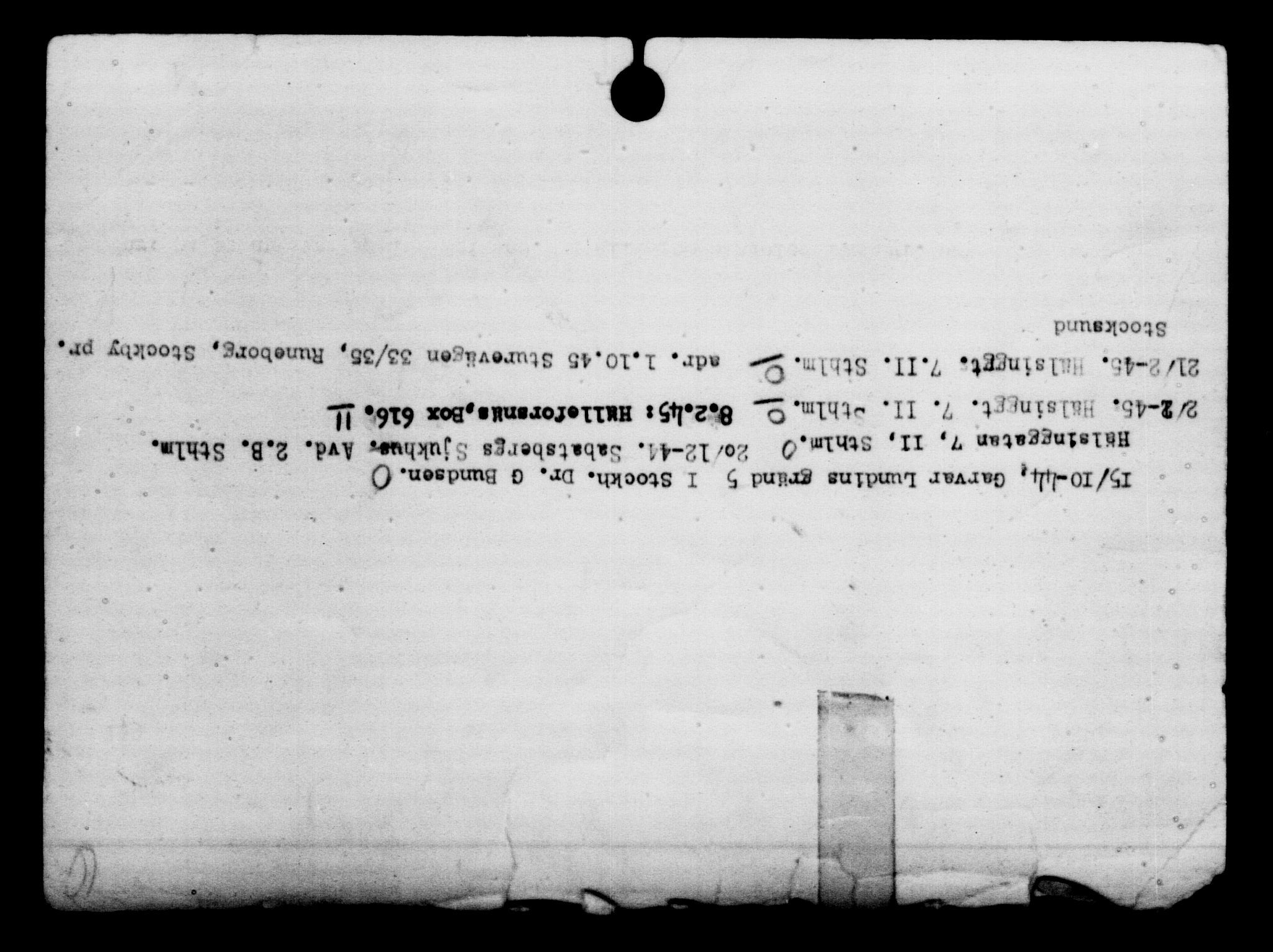 Utenriksstasjonene, Legasjonen i Stockholm, Flyktningkontoret, AV/RA-S-6753/V/Va/L0009: Kjesäterkartoteket, flyktninger med registreringsnr. 18502-22048, 1940-1945, s. 2012