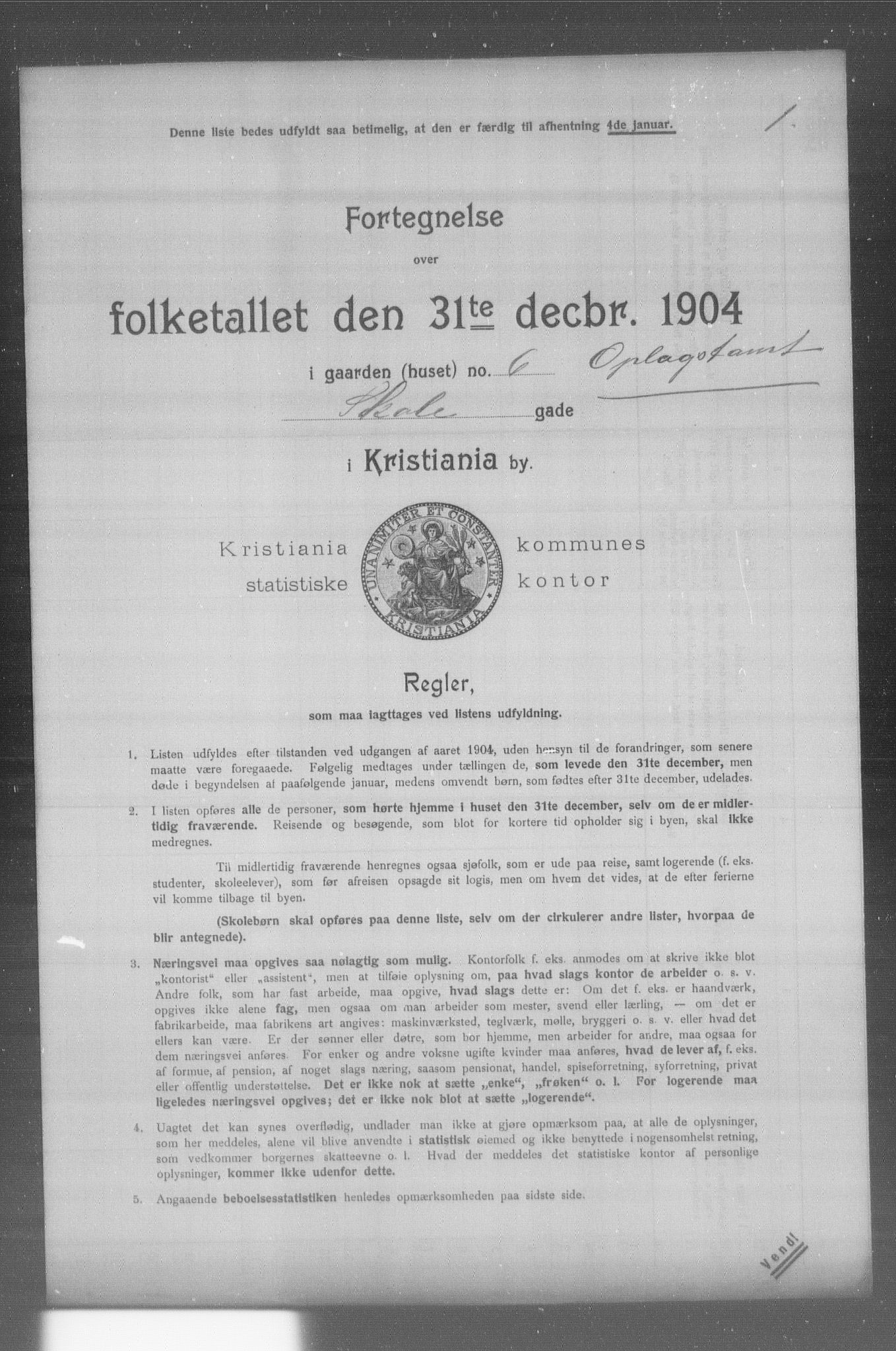 OBA, Kommunal folketelling 31.12.1904 for Kristiania kjøpstad, 1904, s. 18295