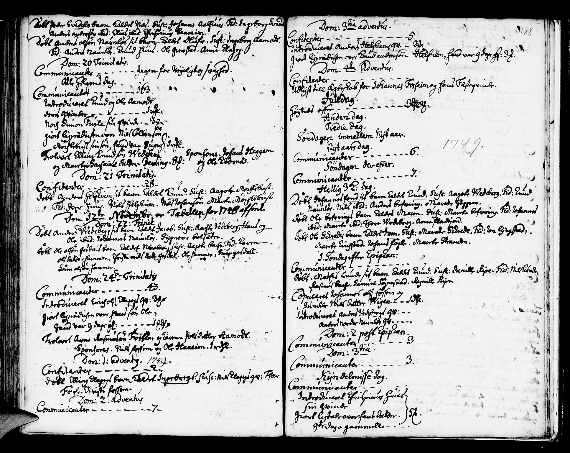 Jølster sokneprestembete, AV/SAB-A-80701/H/Haa/Haaa/L0002: Ministerialbok nr. A 2, 1731-1749, s. 187-188