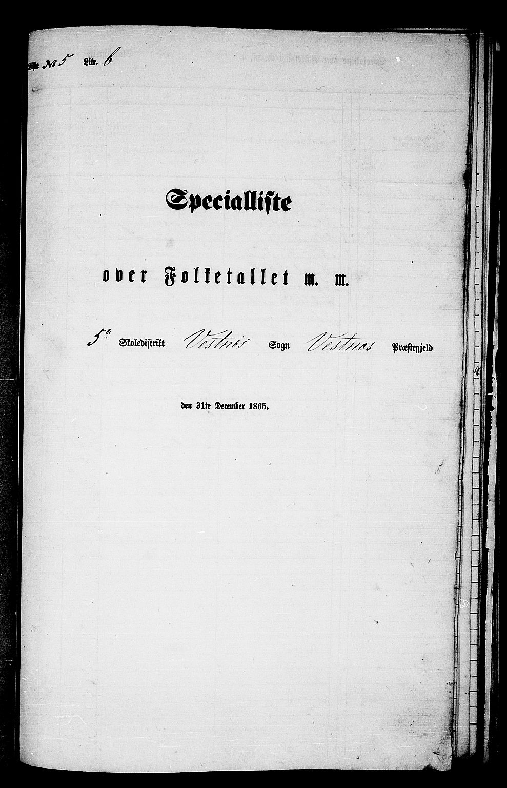 RA, Folketelling 1865 for 1535P Vestnes prestegjeld, 1865, s. 115