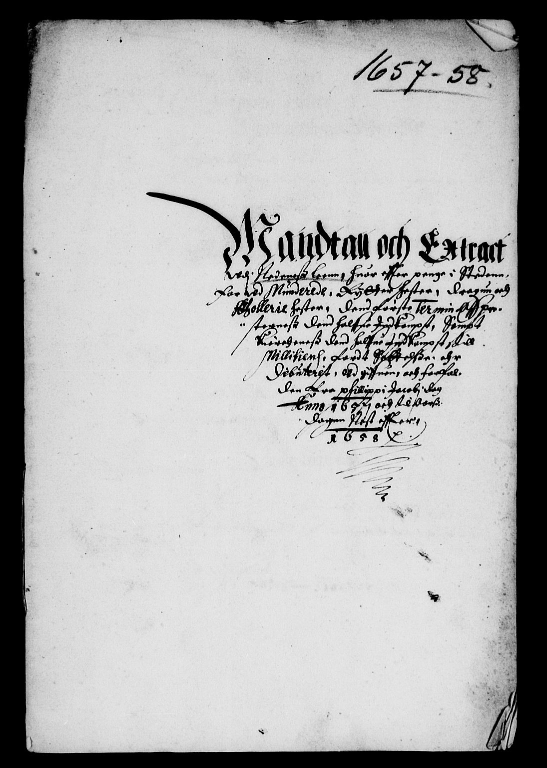 Rentekammeret inntil 1814, Reviderte regnskaper, Lensregnskaper, AV/RA-EA-5023/R/Rb/Rbq/L0046: Nedenes len. Mandals len. Råbyggelag., 1657-1659