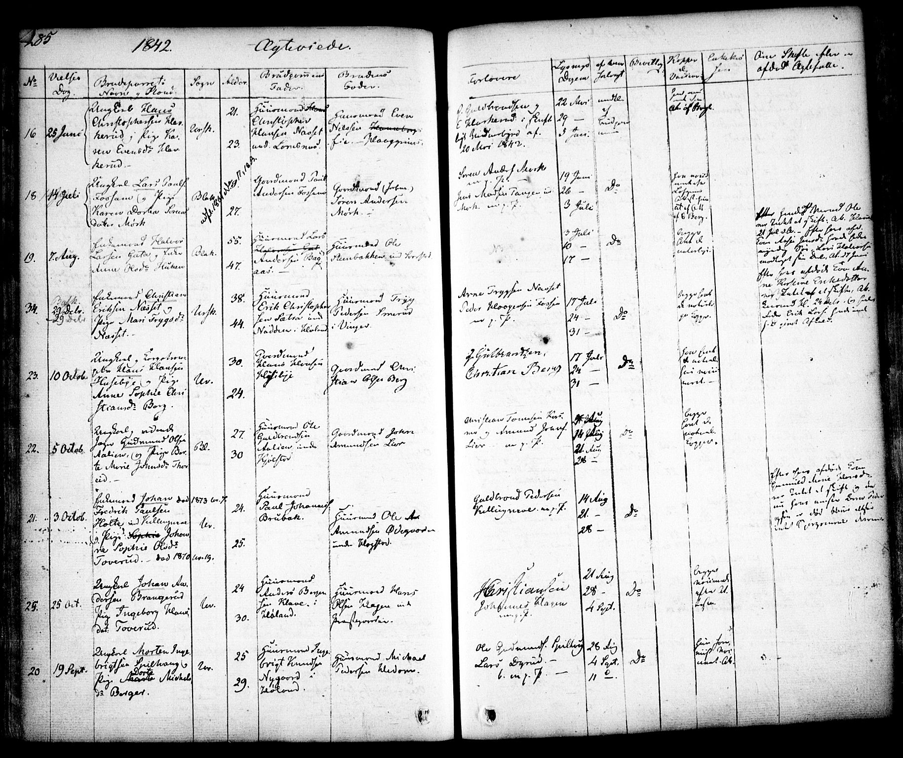 Aurskog prestekontor Kirkebøker, AV/SAO-A-10304a/F/Fa/L0006: Ministerialbok nr. I 6, 1829-1853, s. 285