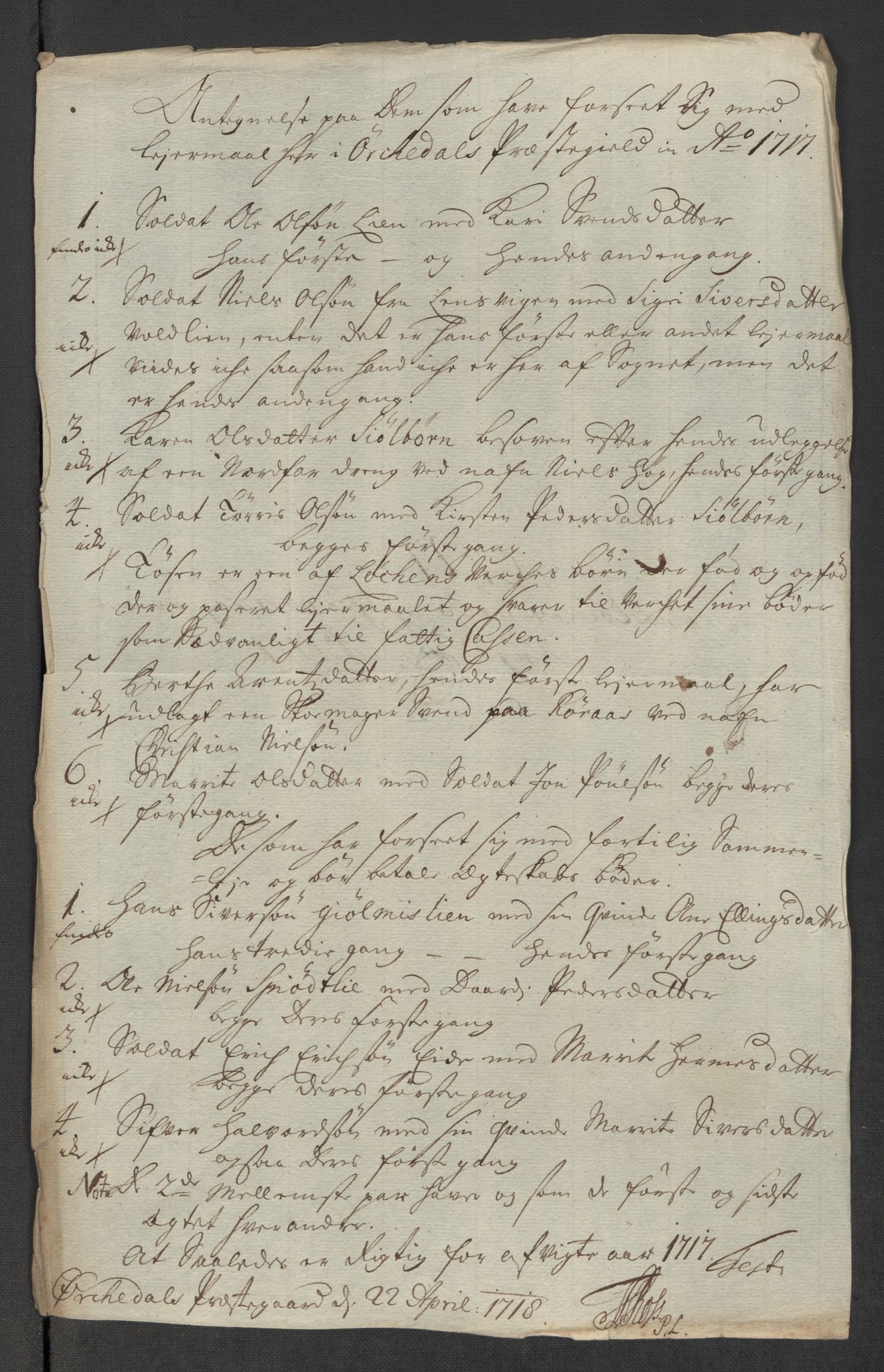 Rentekammeret inntil 1814, Reviderte regnskaper, Fogderegnskap, AV/RA-EA-4092/R60/L3969: Fogderegnskap Orkdal og Gauldal, 1717, s. 247