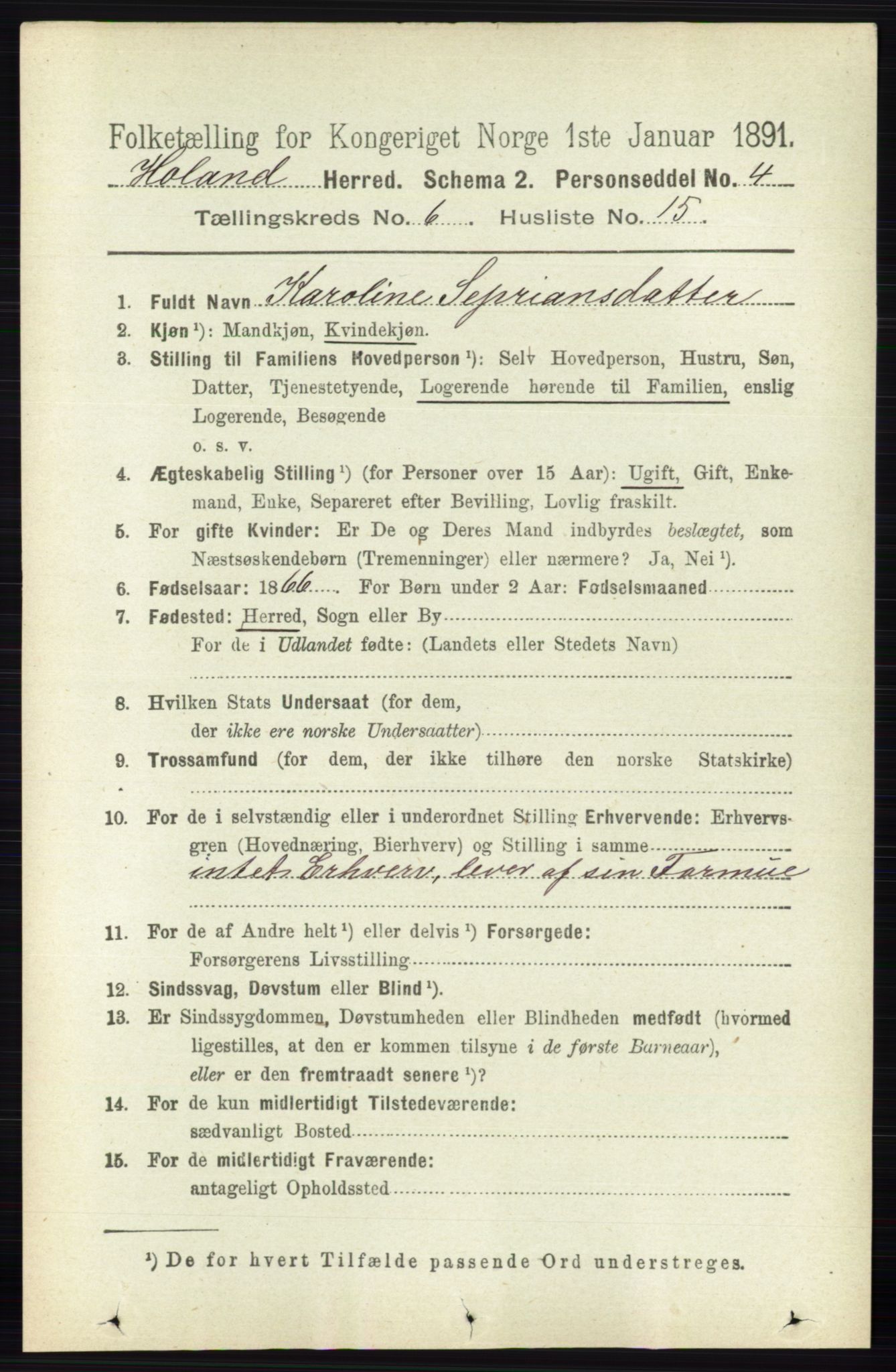 RA, Folketelling 1891 for 0221 Høland herred, 1891, s. 4415