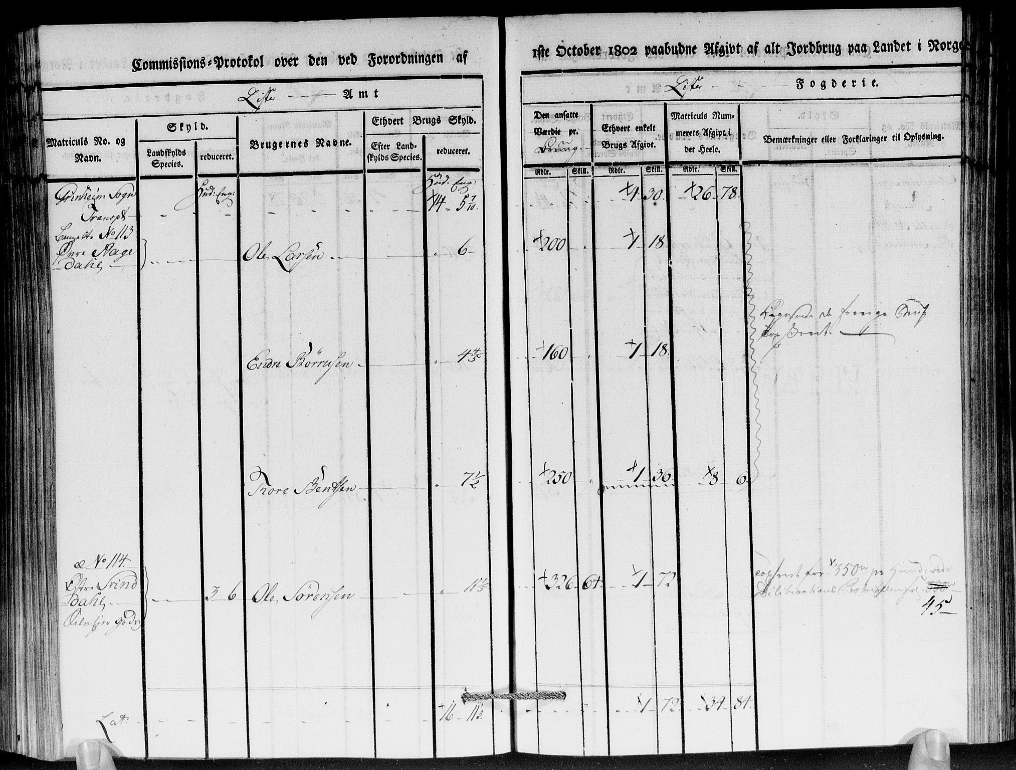 Rentekammeret inntil 1814, Realistisk ordnet avdeling, AV/RA-EA-4070/N/Ne/Nea/L0094: Lista fogderi. Kommisjonsprotokoll "Nr. 3", for Å, Austad, Hægebostad, Eiken, Grindheim og Bjelland sogn, 1803, s. 227