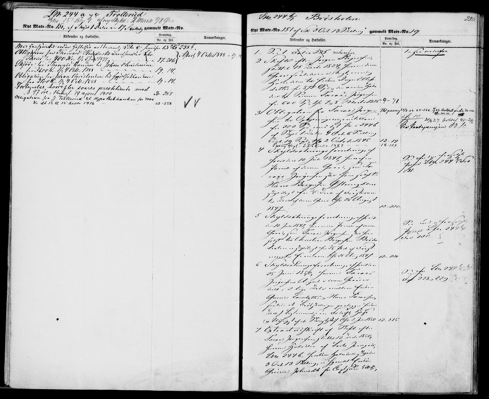 Trøgstad sorenskriveri, SAO/A-10659/G/Ga/L0003: Panteregister nr. 3, 1785-1926, s. 226