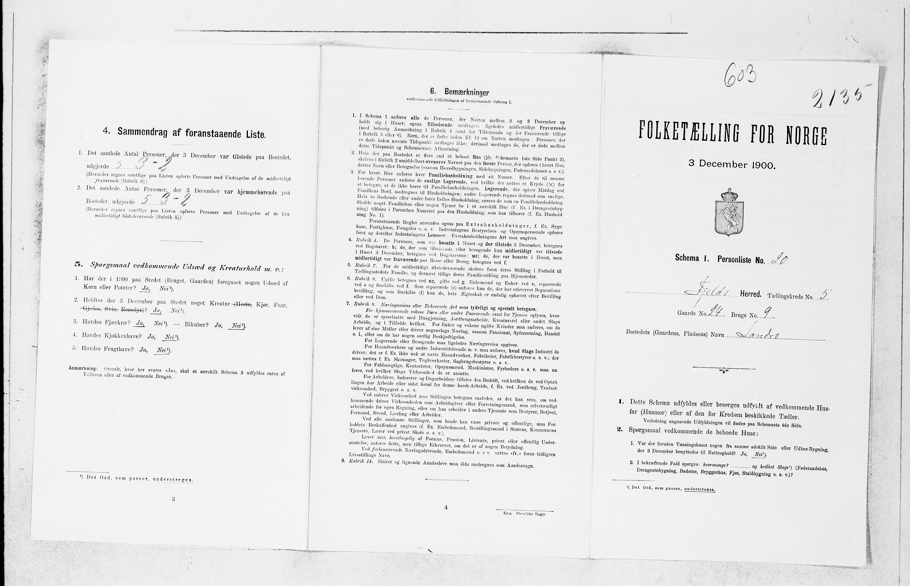 SAB, Folketelling 1900 for 1246 Fjell herred, 1900, s. 48