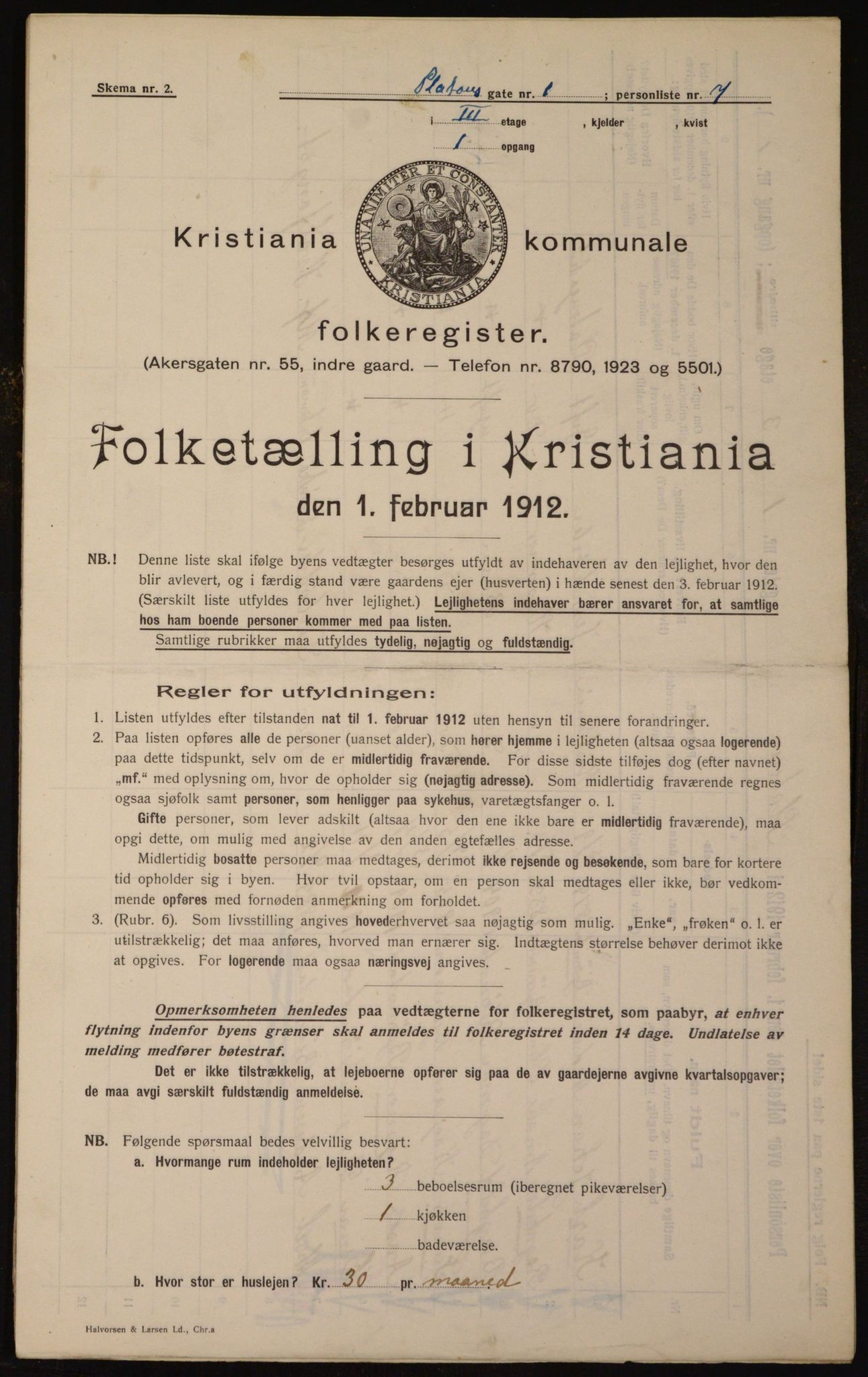 OBA, Kommunal folketelling 1.2.1912 for Kristiania, 1912, s. 80739