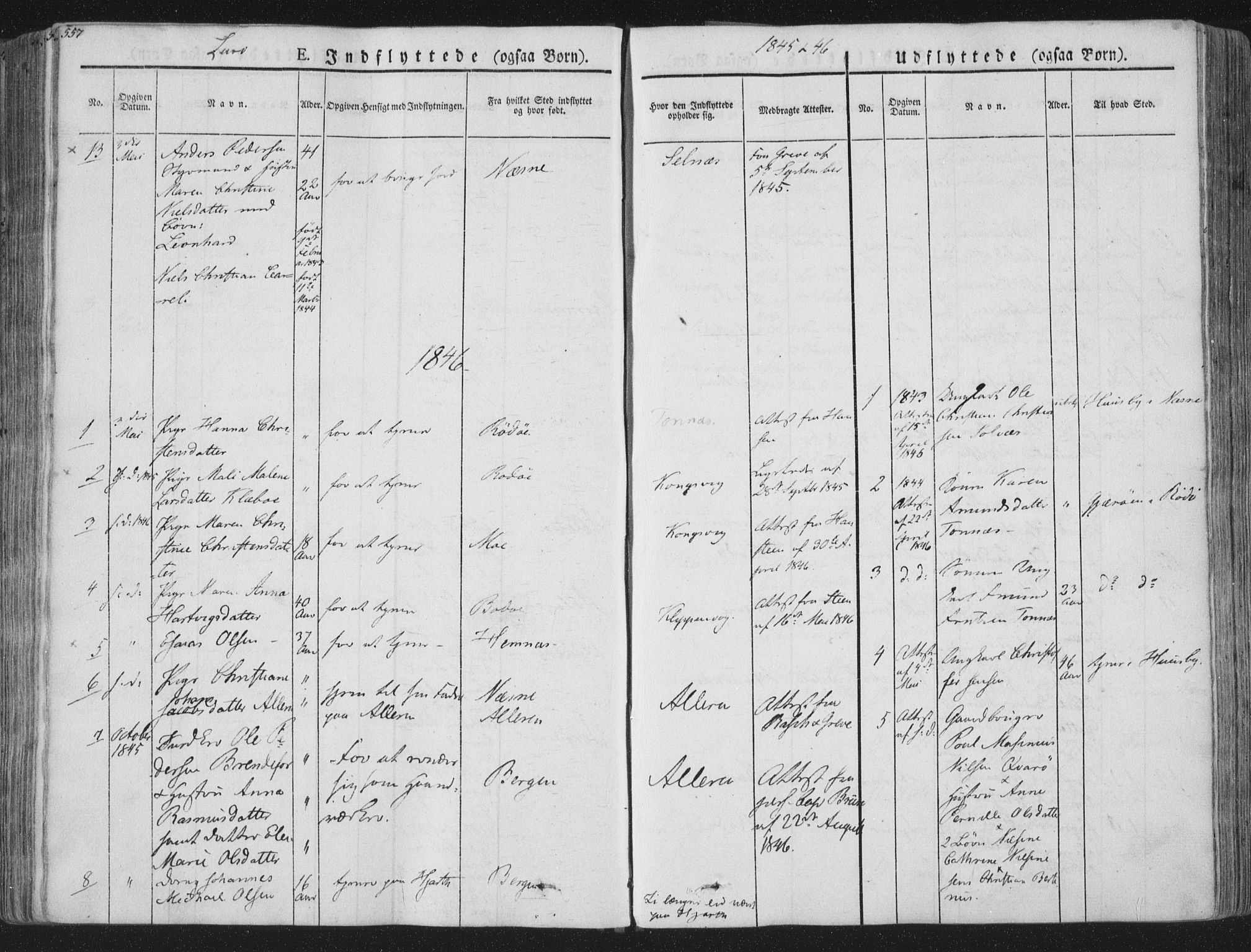 Ministerialprotokoller, klokkerbøker og fødselsregistre - Nordland, SAT/A-1459/839/L0566: Ministerialbok nr. 839A03, 1825-1862, s. 557