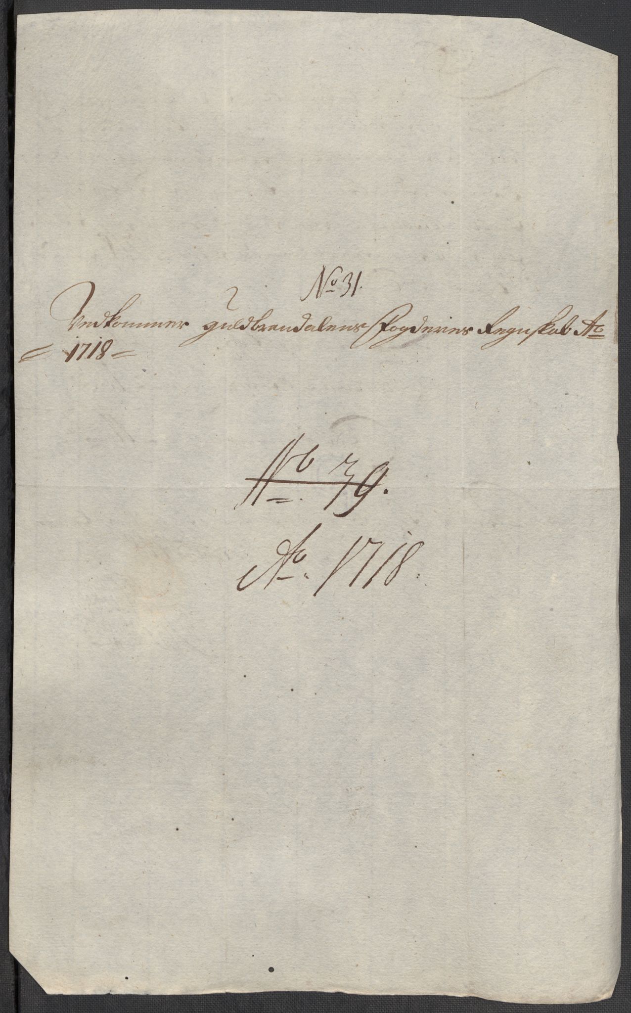 Rentekammeret inntil 1814, Reviderte regnskaper, Fogderegnskap, RA/EA-4092/R17/L1188: Fogderegnskap Gudbrandsdal, 1718, s. 172