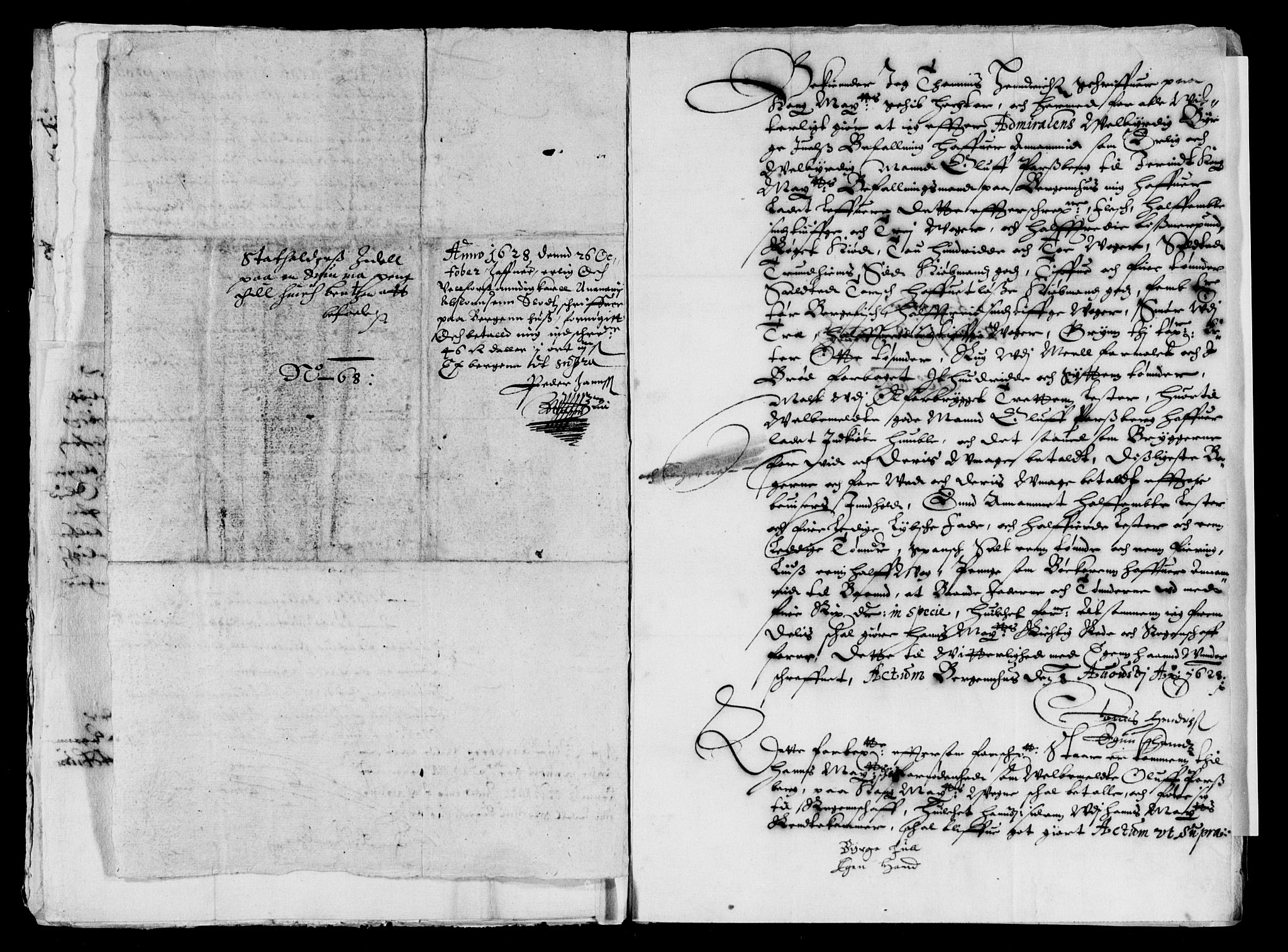 Rentekammeret inntil 1814, Reviderte regnskaper, Lensregnskaper, AV/RA-EA-5023/R/Rb/Rbt/L0044: Bergenhus len, 1627-1628