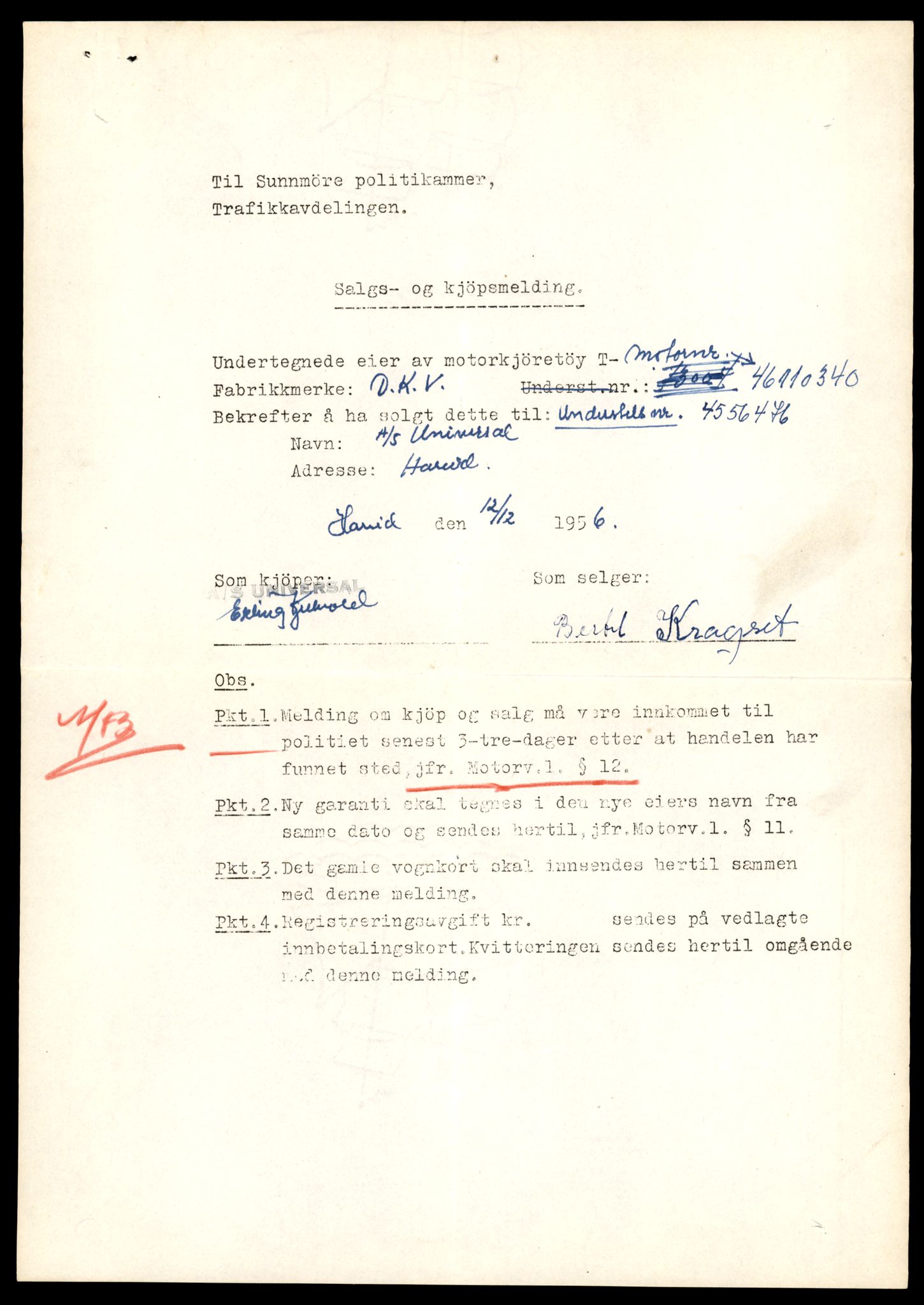 Møre og Romsdal vegkontor - Ålesund trafikkstasjon, AV/SAT-A-4099/F/Fe/L0036: Registreringskort for kjøretøy T 12831 - T 13030, 1927-1998, s. 2587