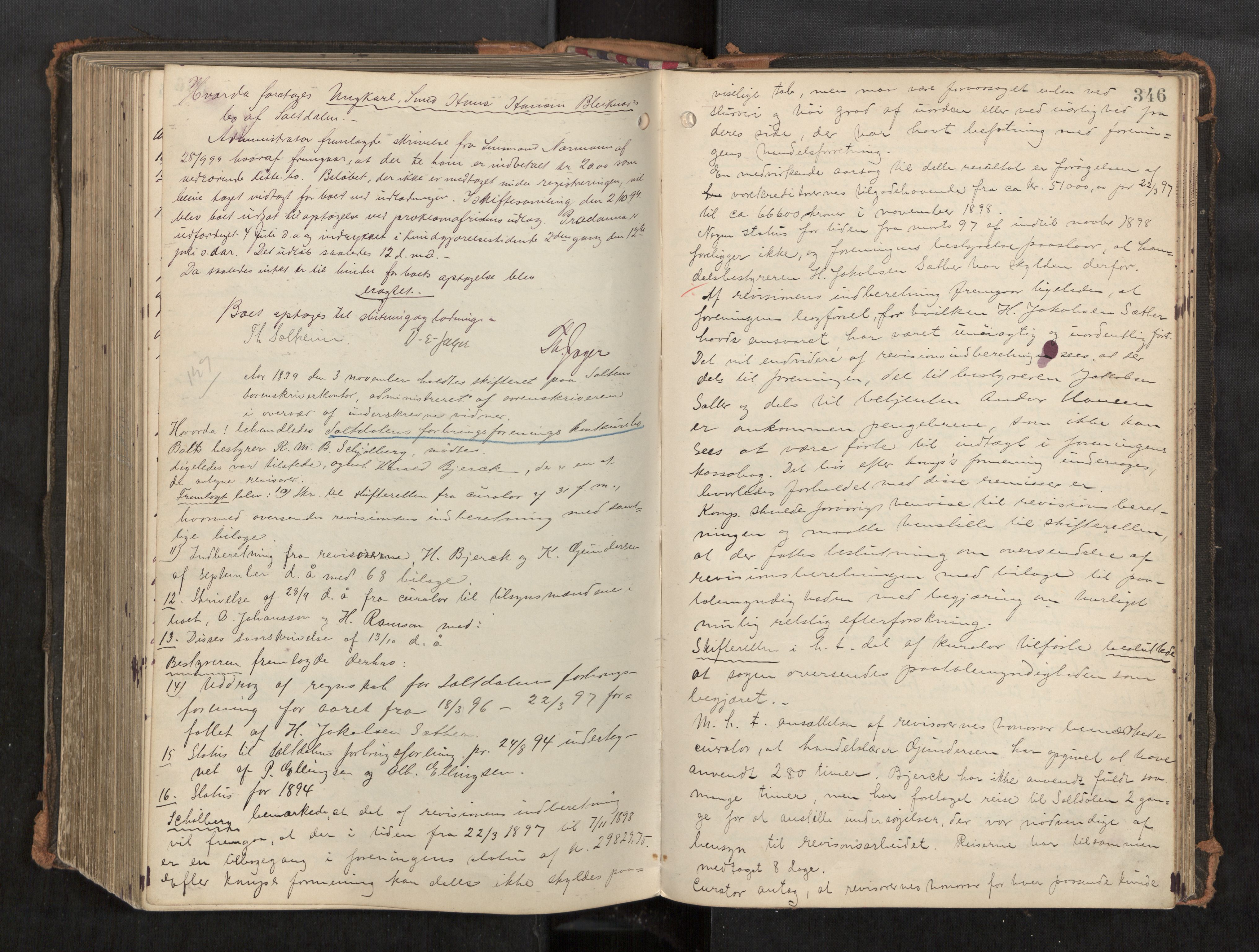 Salten sorenskriveri, AV/SAT-A-4578/1/3/3B/L0009: Skiftebehandlingsprotokoll, 1891-1900, s. 346