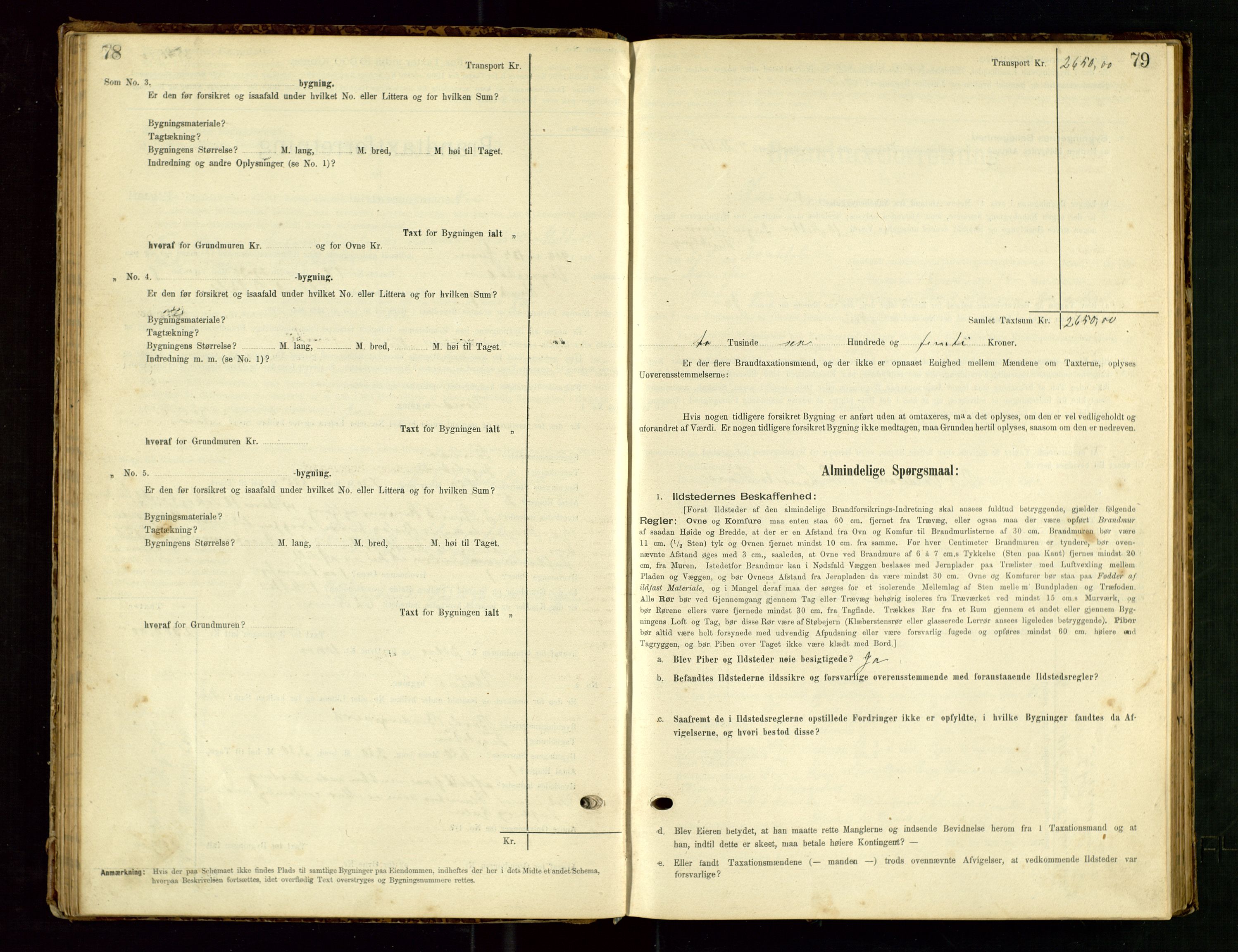 Hå lensmannskontor, SAST/A-100456/Goa/L0003: Takstprotokoll (skjema), 1895-1911, s. 78-79