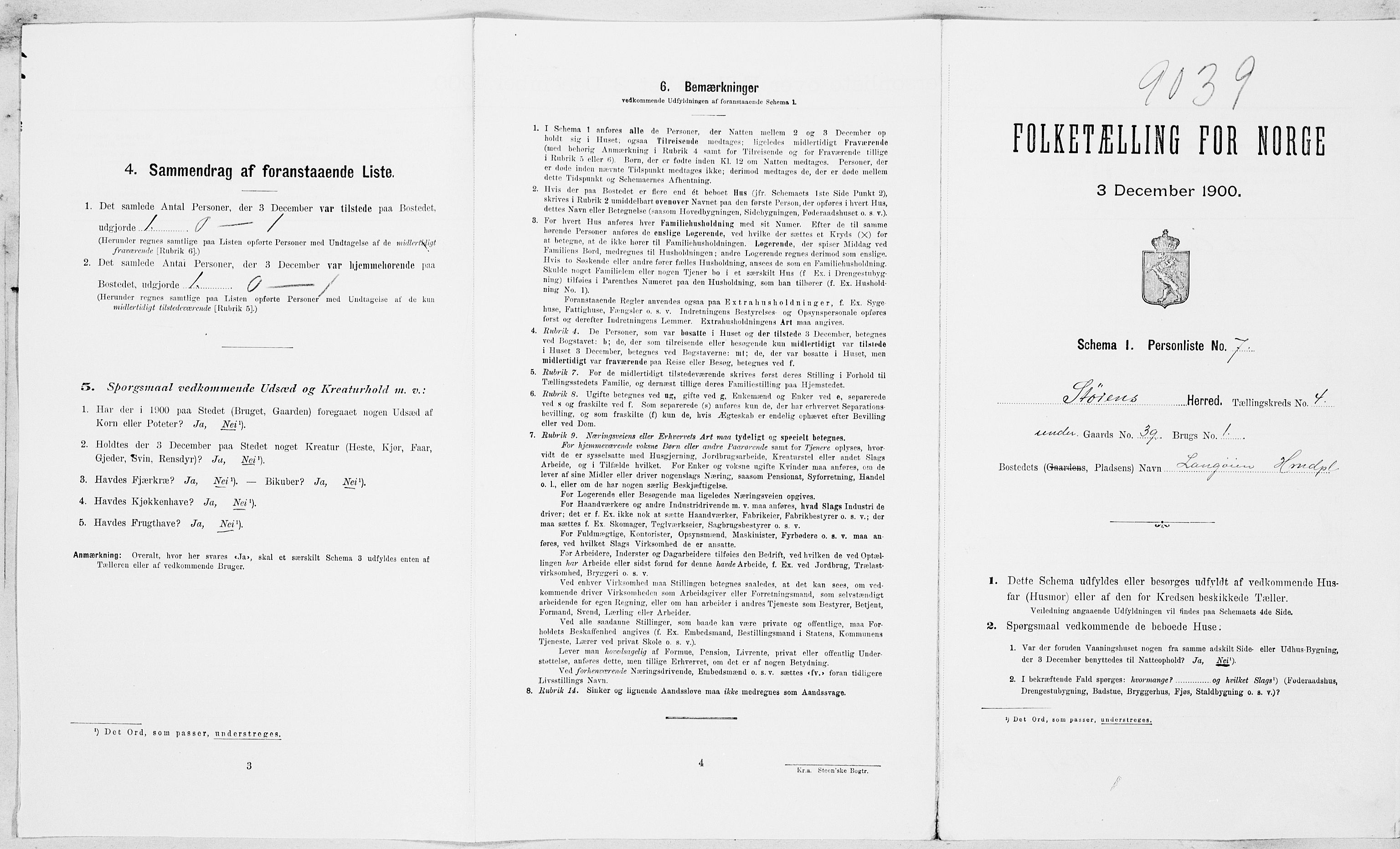SAT, Folketelling 1900 for 1648 Støren herred, 1900, s. 327