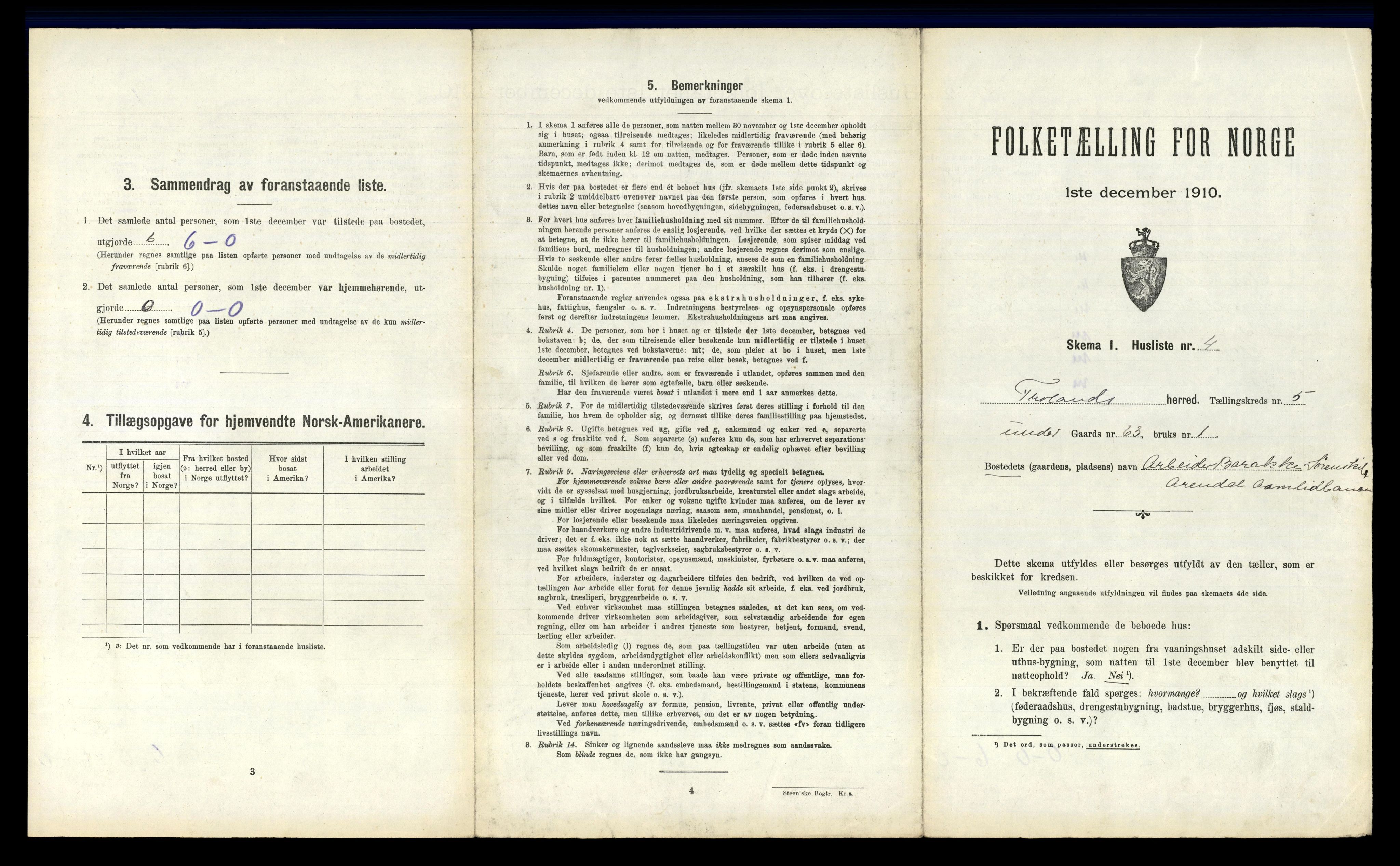 RA, Folketelling 1910 for 0919 Froland herred, 1910, s. 414