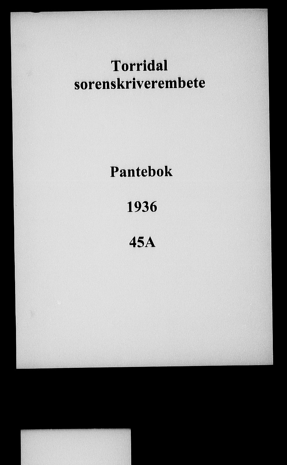 Torridal sorenskriveri, AV/SAK-1221-0012/G/Gb/Gba/L0046: Pantebok nr. 45a, 1936-1936