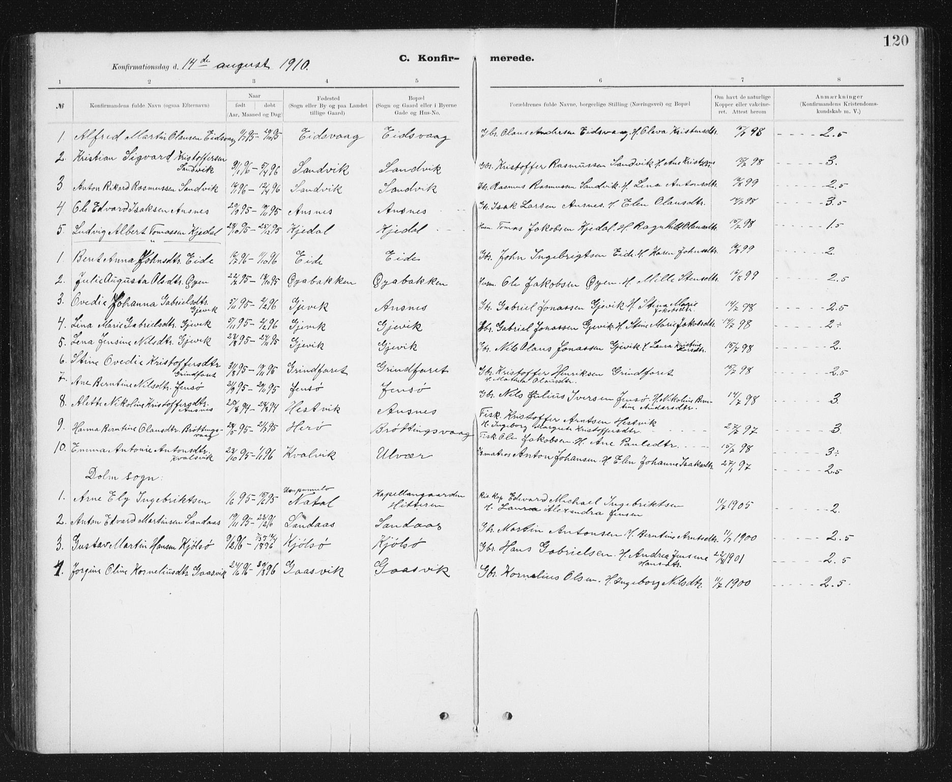 Ministerialprotokoller, klokkerbøker og fødselsregistre - Sør-Trøndelag, AV/SAT-A-1456/637/L0563: Klokkerbok nr. 637C04, 1899-1940, s. 120