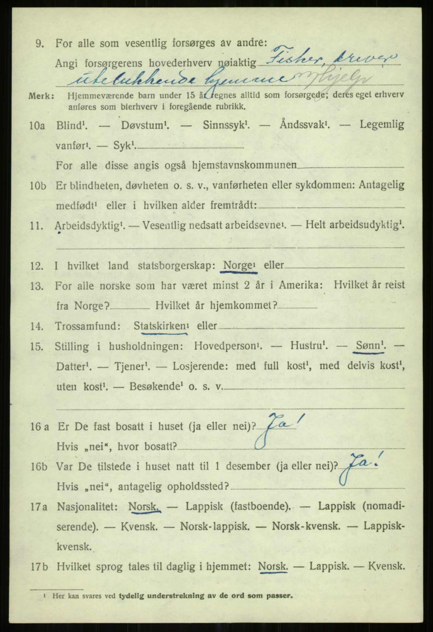 SATØ, Folketelling 1920 for 1935 Helgøy herred, 1920, s. 3201