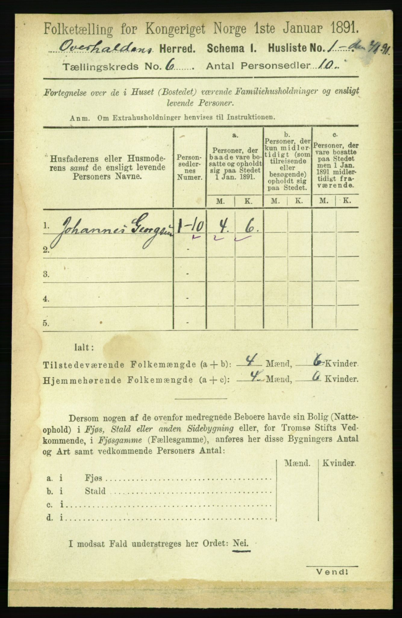 RA, Folketelling 1891 for 1744 Overhalla herred, 1891, s. 2108