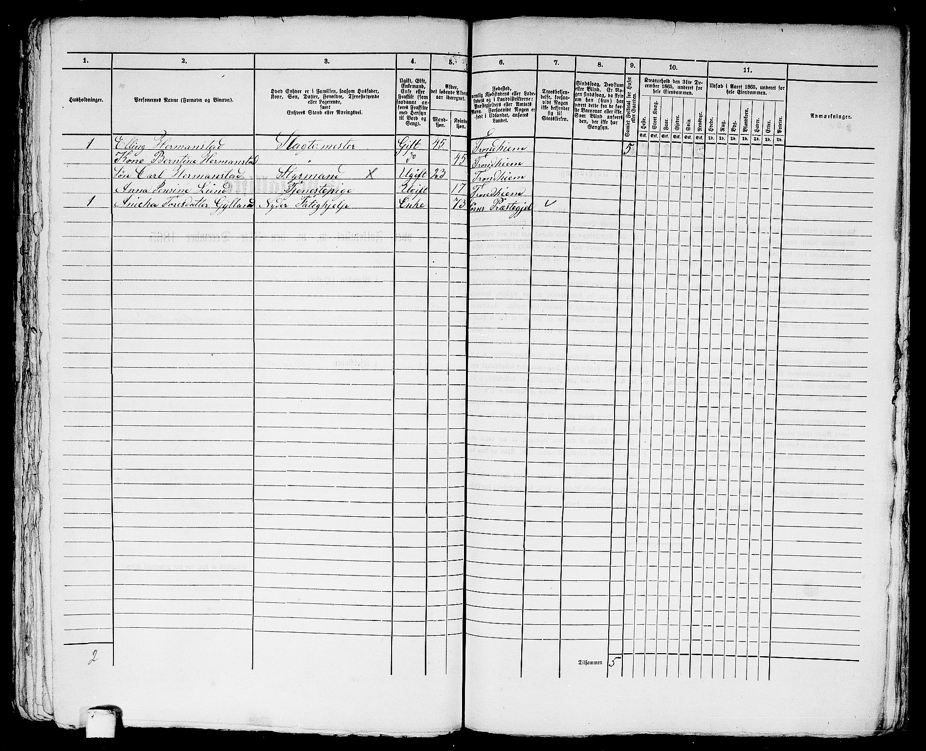 RA, Folketelling 1865 for 1601 Trondheim kjøpstad, 1865, s. 1980