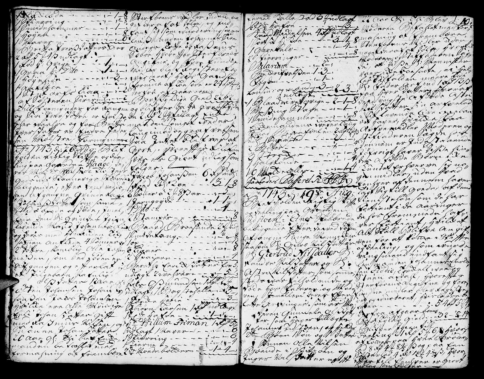 Sunnhordland sorenskrivar, AV/SAB-A-2401/1/H/Ha/Haa/L0006: Skifteprotokollar. Register på lesesal. Fol. 1061- ut, 1743-1749, s. 9b-10a