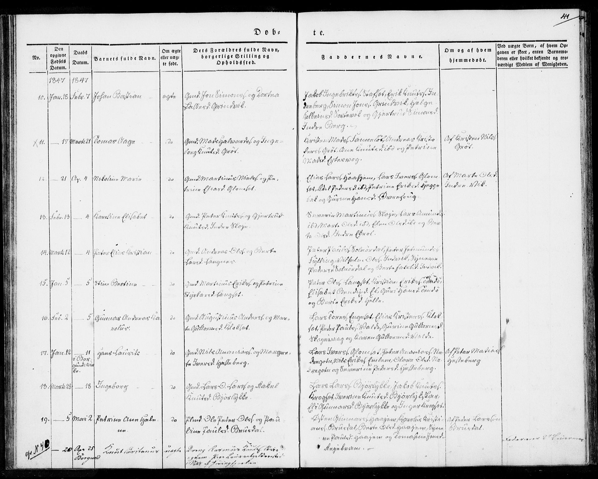 Ministerialprotokoller, klokkerbøker og fødselsregistre - Møre og Romsdal, AV/SAT-A-1454/524/L0352: Ministerialbok nr. 524A04, 1838-1847, s. 41