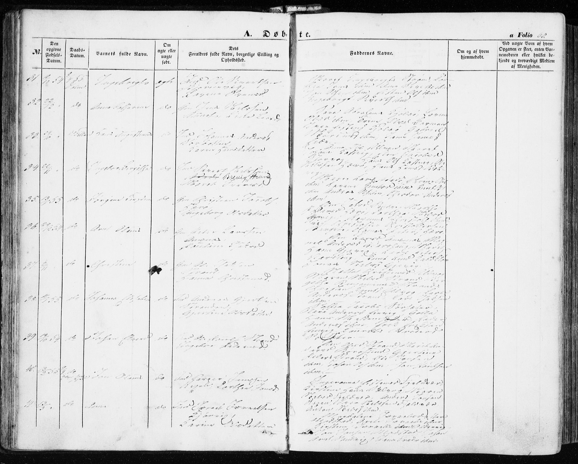 Ministerialprotokoller, klokkerbøker og fødselsregistre - Sør-Trøndelag, SAT/A-1456/634/L0530: Ministerialbok nr. 634A06, 1852-1860, s. 60