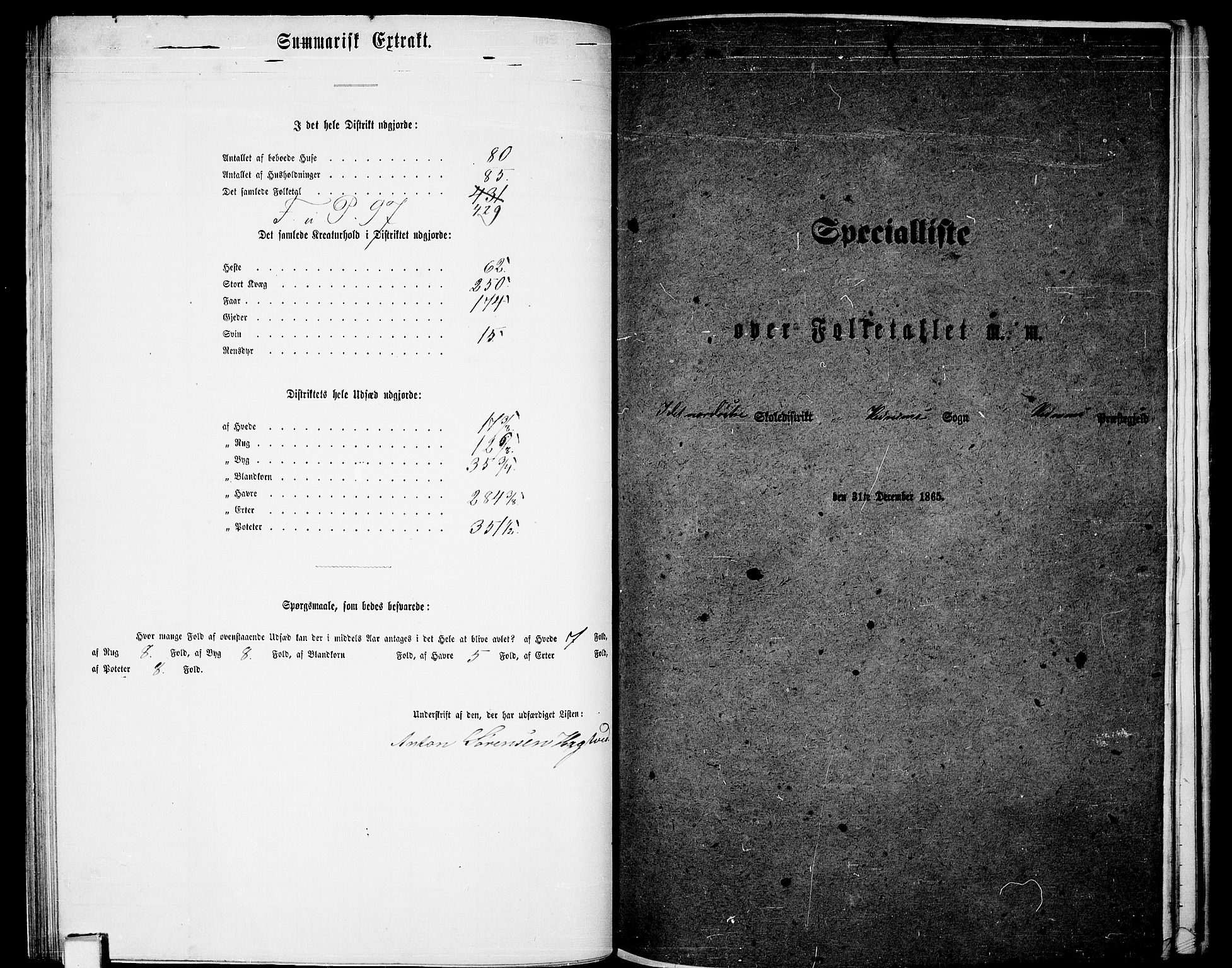 RA, Folketelling 1865 for 0727P Hedrum prestegjeld, 1865, s. 67