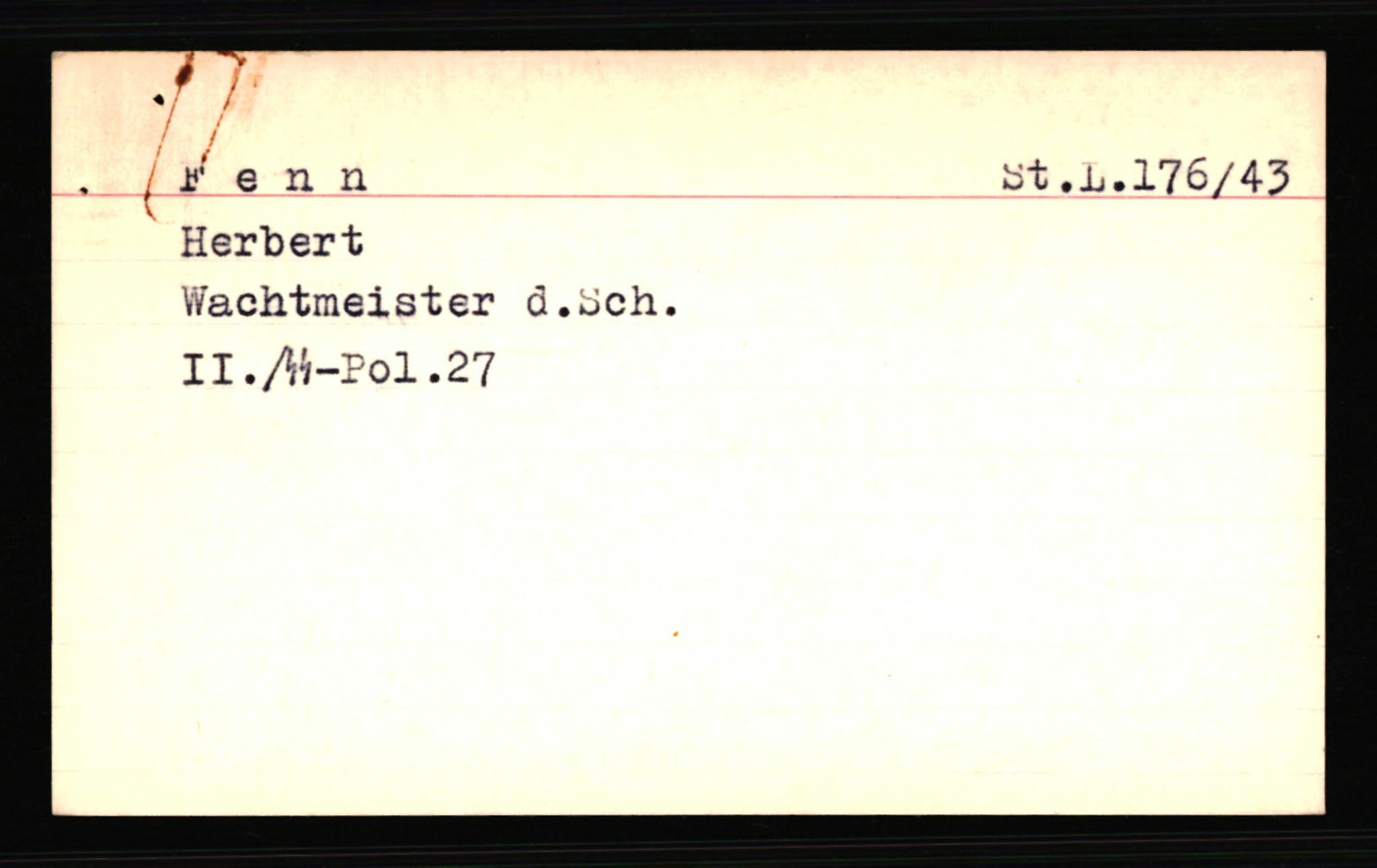 SS- und Polizeigericht Nord (IX), AV/RA-RAFA-3182/0001/C/Ca/L0002: kartotekkort for personer alfabetisk på etternavn: D-H, 1940-1945, s. 328