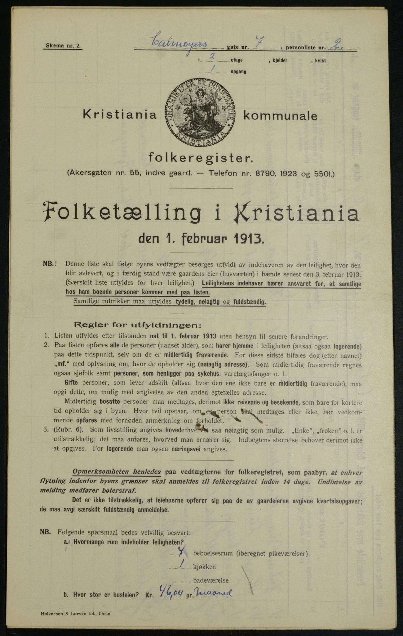 OBA, Kommunal folketelling 1.2.1913 for Kristiania, 1913, s. 11428