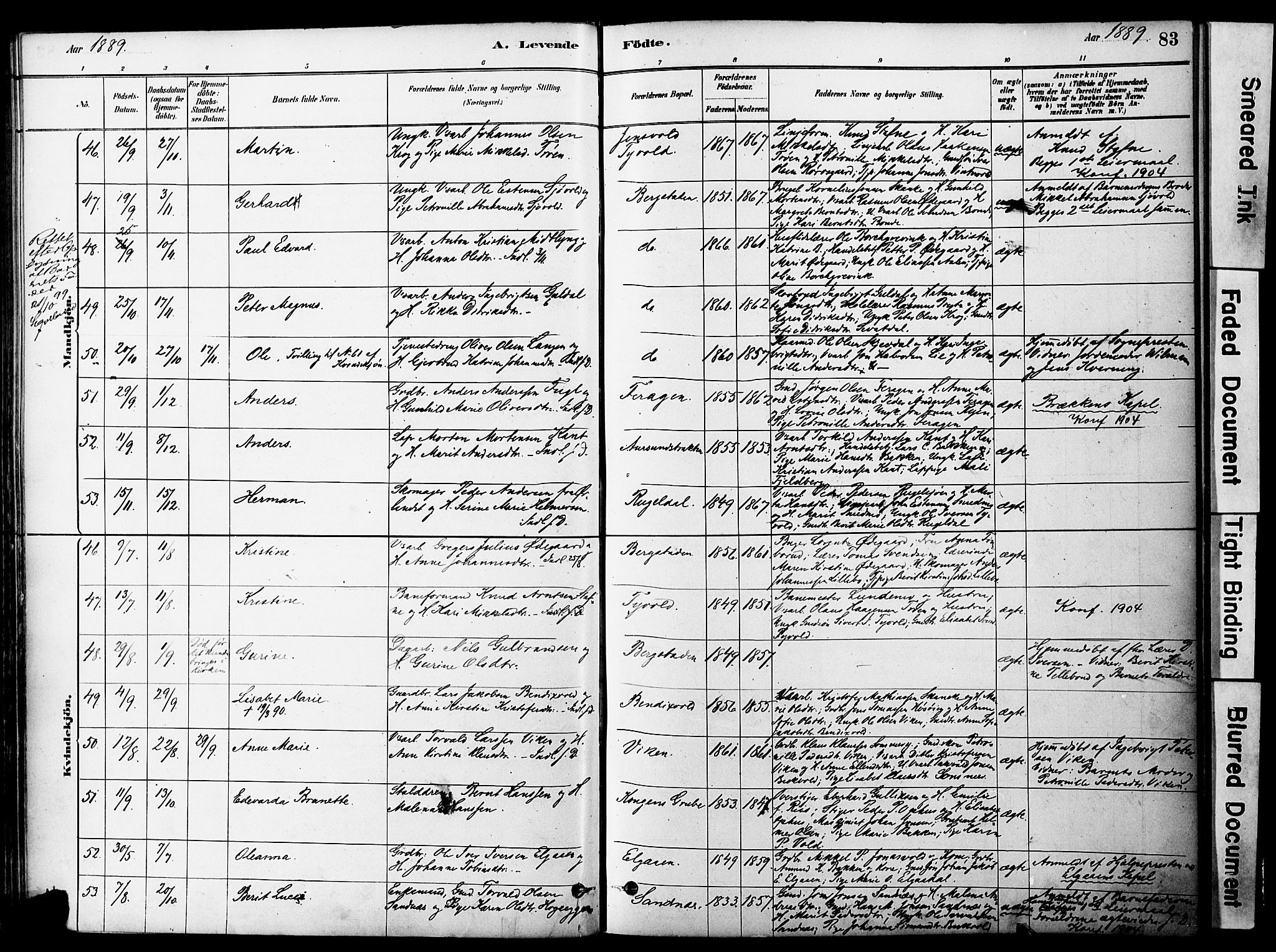 Ministerialprotokoller, klokkerbøker og fødselsregistre - Sør-Trøndelag, AV/SAT-A-1456/681/L0933: Ministerialbok nr. 681A11, 1879-1890, s. 83