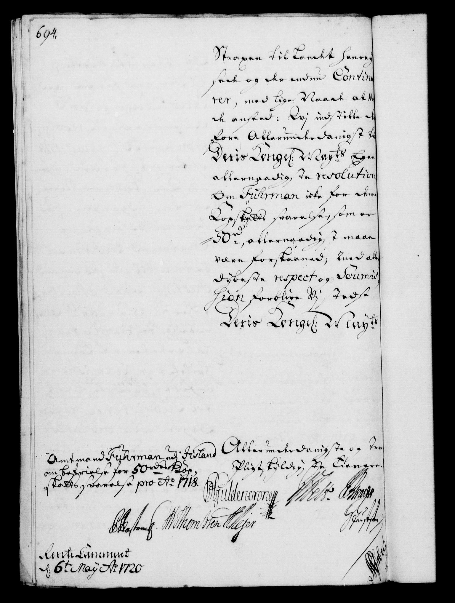 Rentekammeret, Kammerkanselliet, RA/EA-3111/G/Gf/Gfa/L0002: Norsk relasjons- og resolusjonsprotokoll (merket RK 52.2), 1720, s. 675