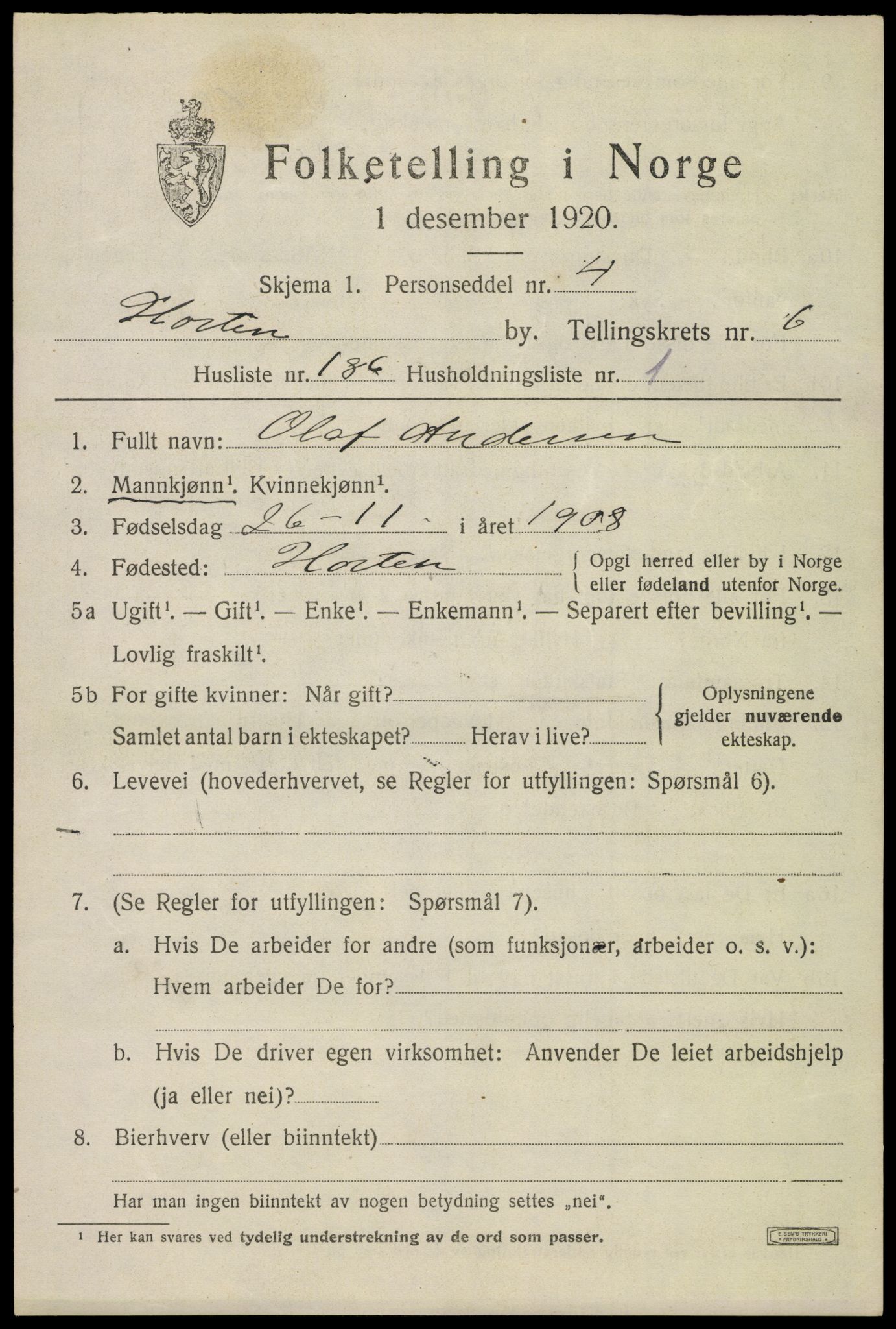 SAKO, Folketelling 1920 for 0703 Horten kjøpstad, 1920, s. 25521