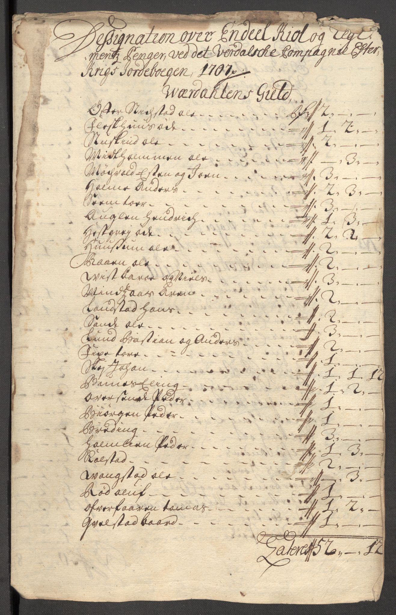 Rentekammeret inntil 1814, Reviderte regnskaper, Fogderegnskap, RA/EA-4092/R62/L4197: Fogderegnskap Stjørdal og Verdal, 1707, s. 113