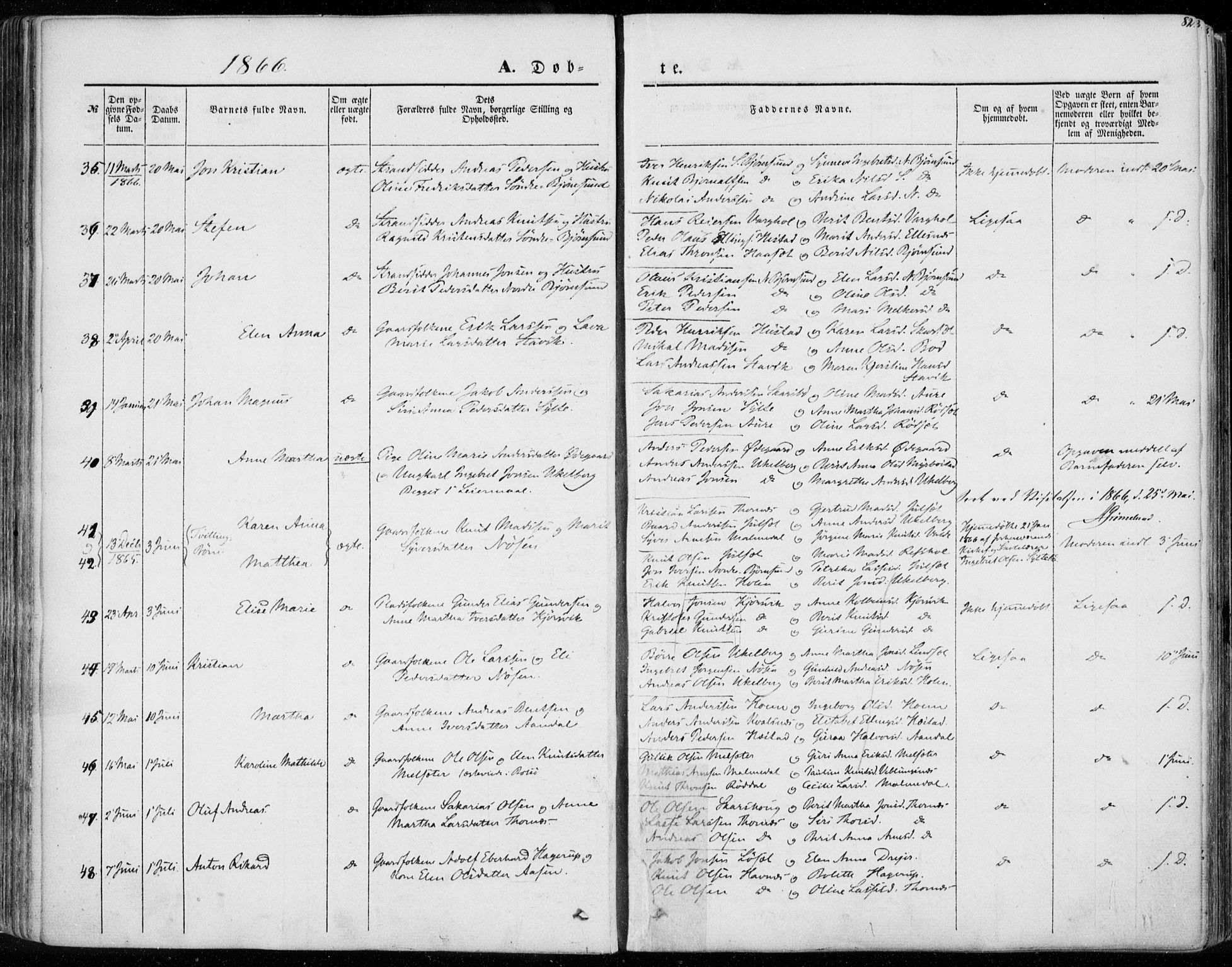 Ministerialprotokoller, klokkerbøker og fødselsregistre - Møre og Romsdal, AV/SAT-A-1454/565/L0748: Ministerialbok nr. 565A02, 1845-1872, s. 82