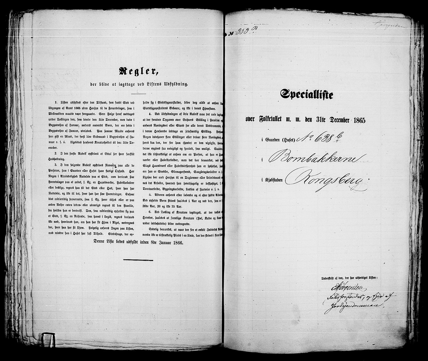 RA, Folketelling 1865 for 0604B Kongsberg prestegjeld, Kongsberg kjøpstad, 1865, s. 724